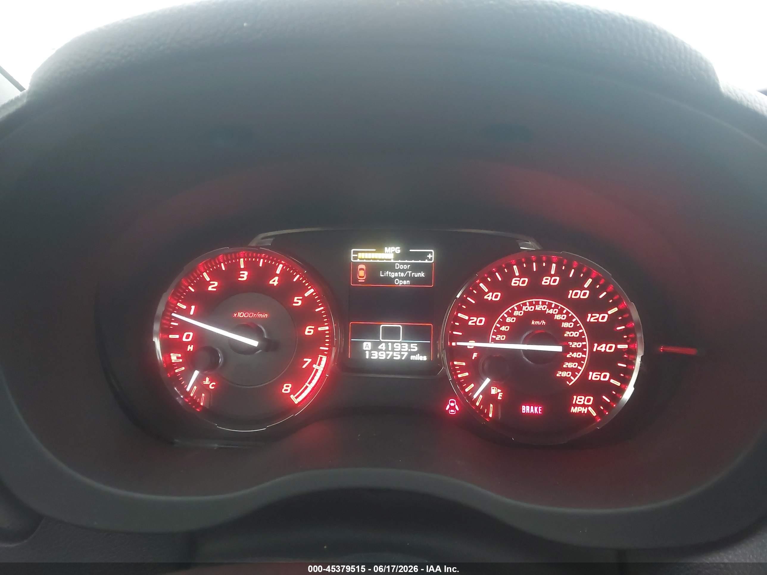 2015 Subaru Wrx Limited Blue vin: JF1VA1G64F9816934