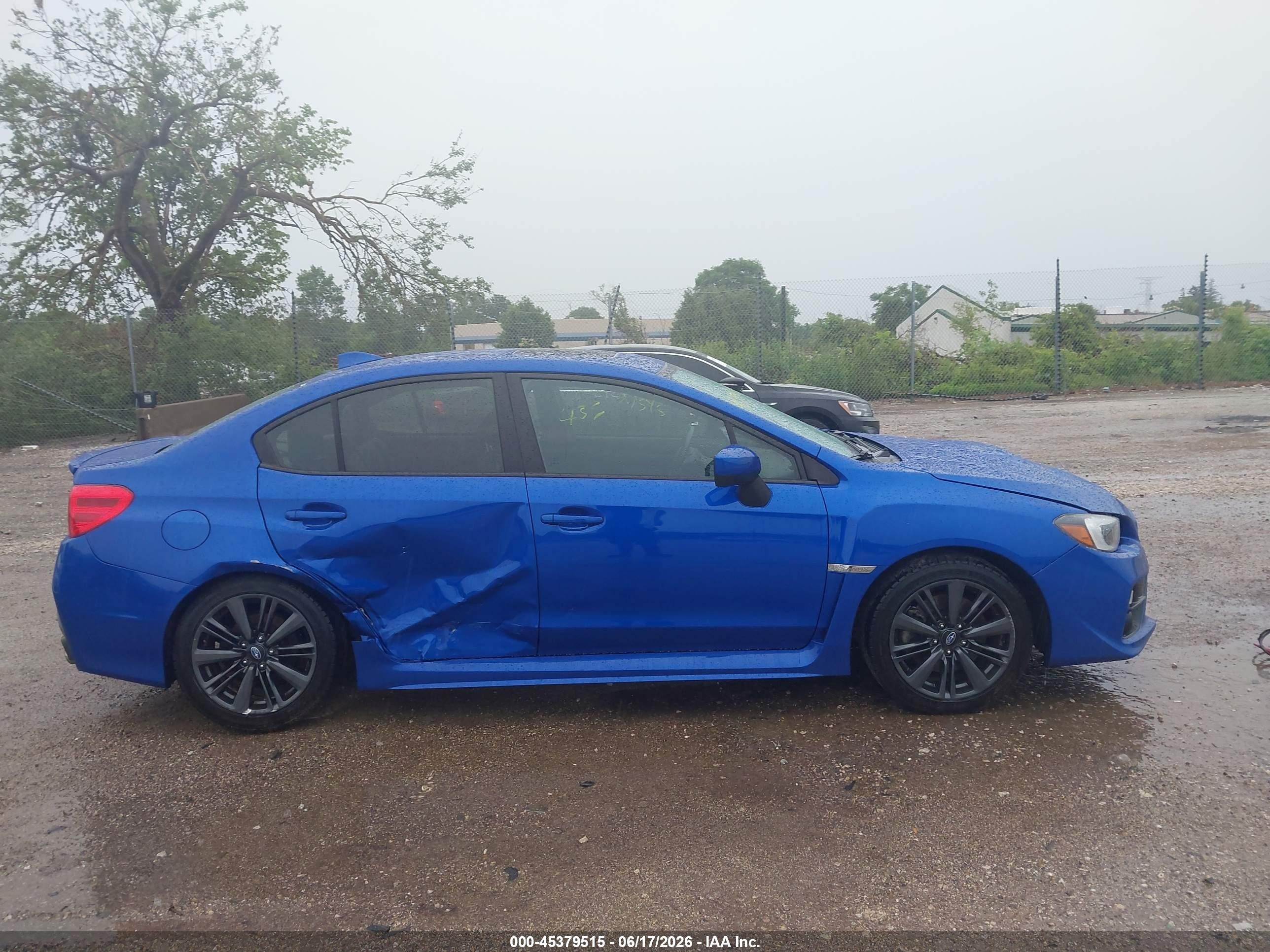 2015 Subaru Wrx Limited Blue vin: JF1VA1G64F9816934