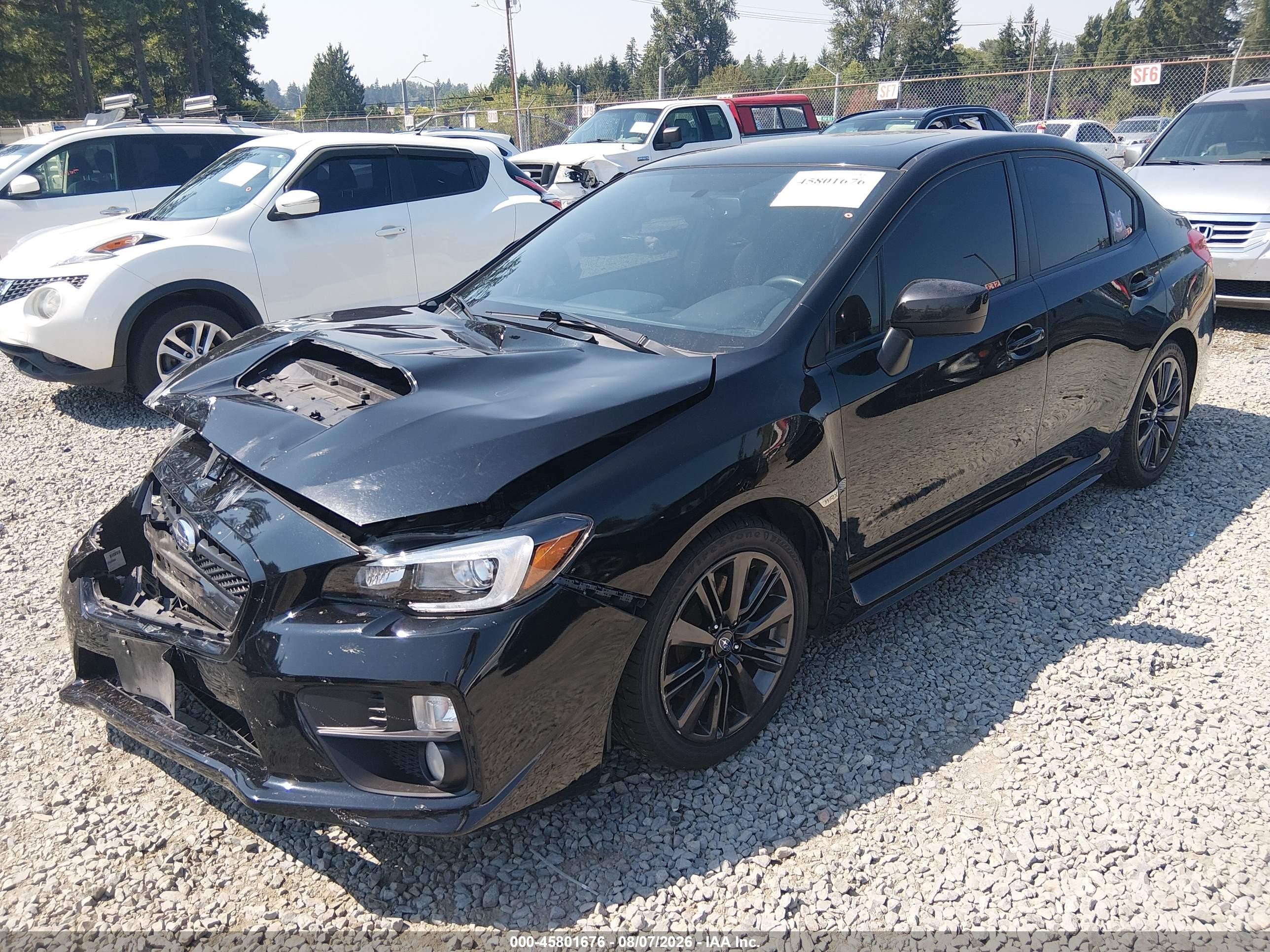 2015 Subaru Wrx Limited Черный vin: JF1VA1G64F9836066