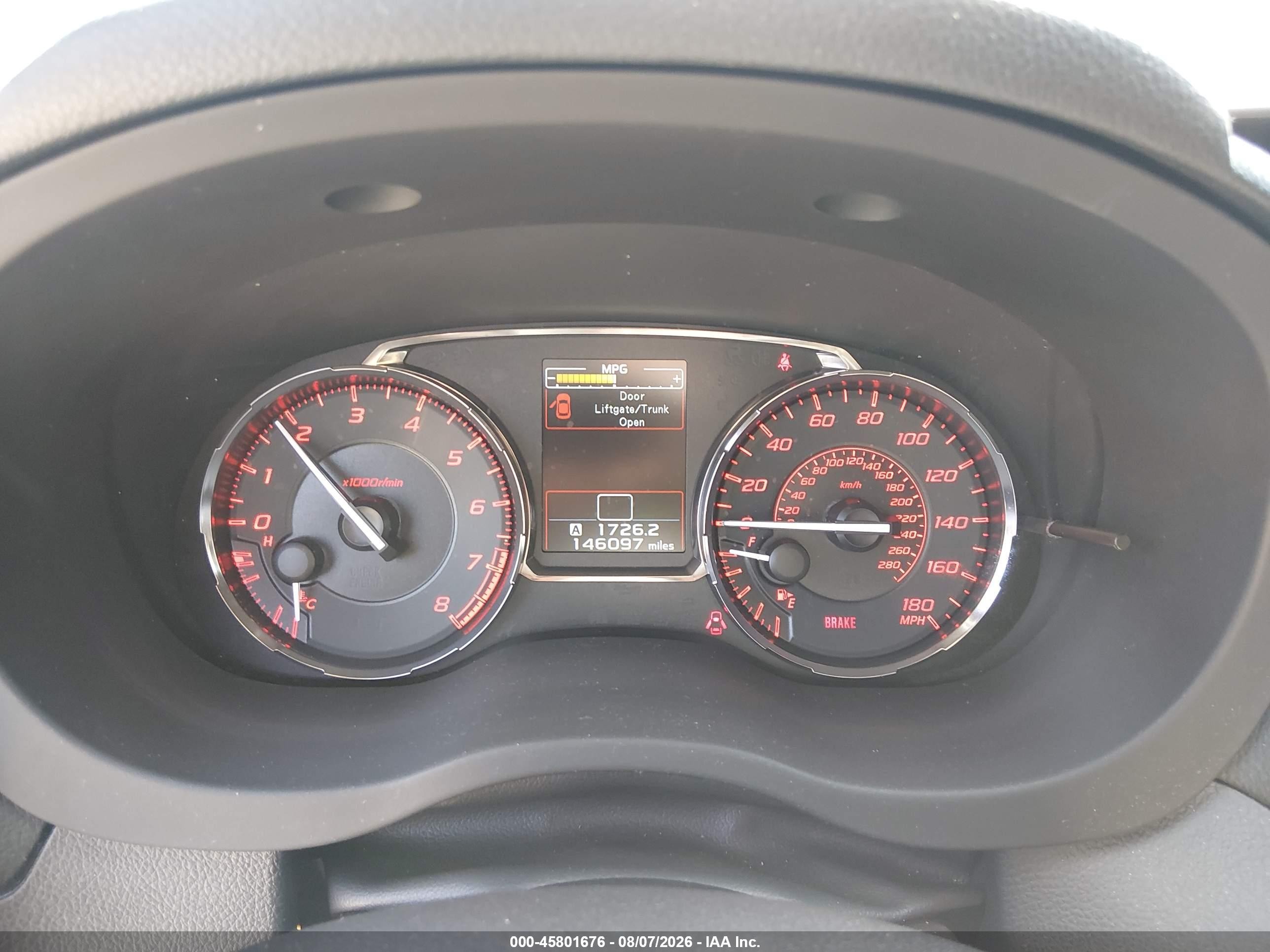 2015 Subaru Wrx Limited Черный vin: JF1VA1G64F9836066