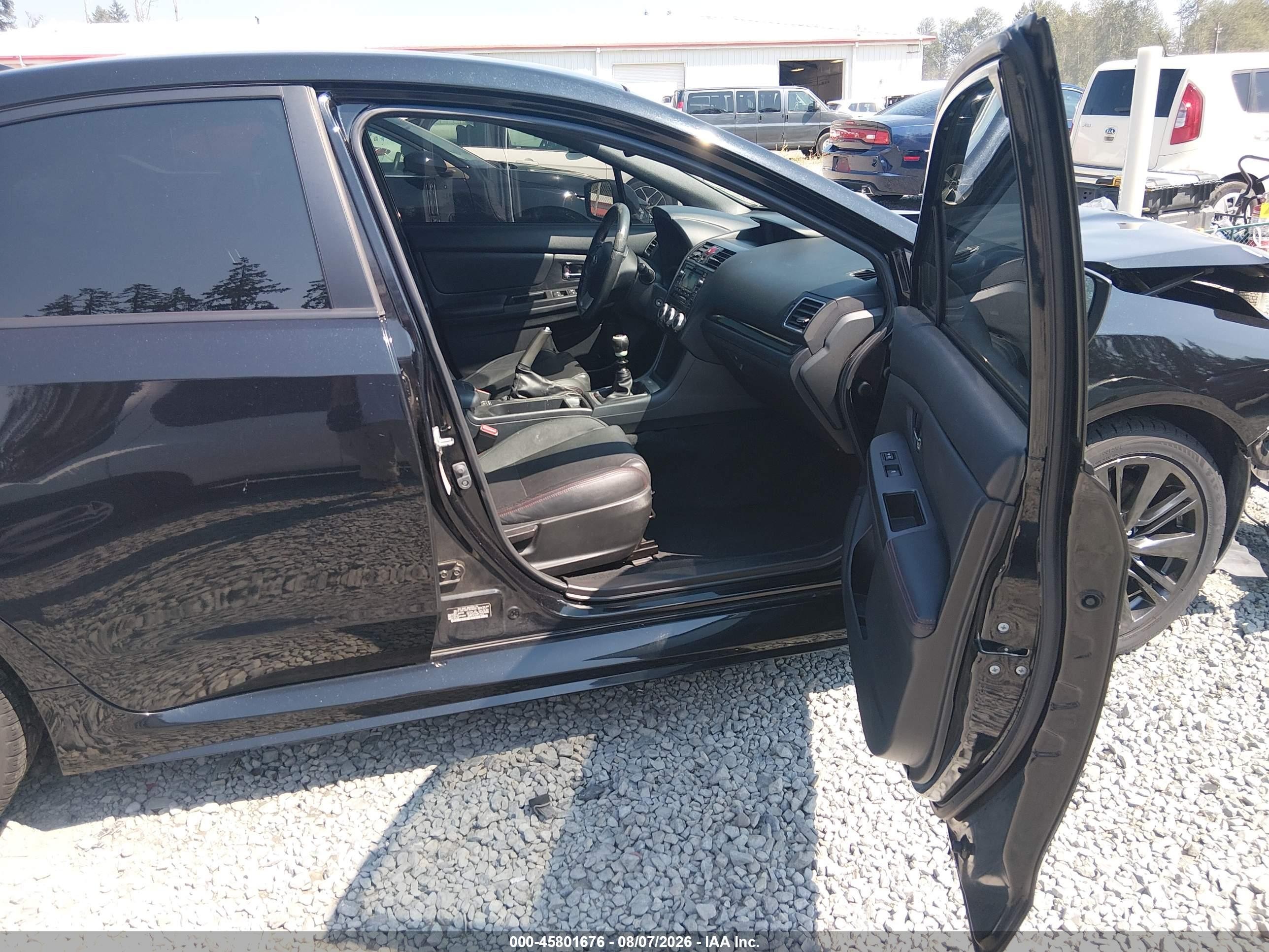 2015 Subaru Wrx Limited Черный vin: JF1VA1G64F9836066