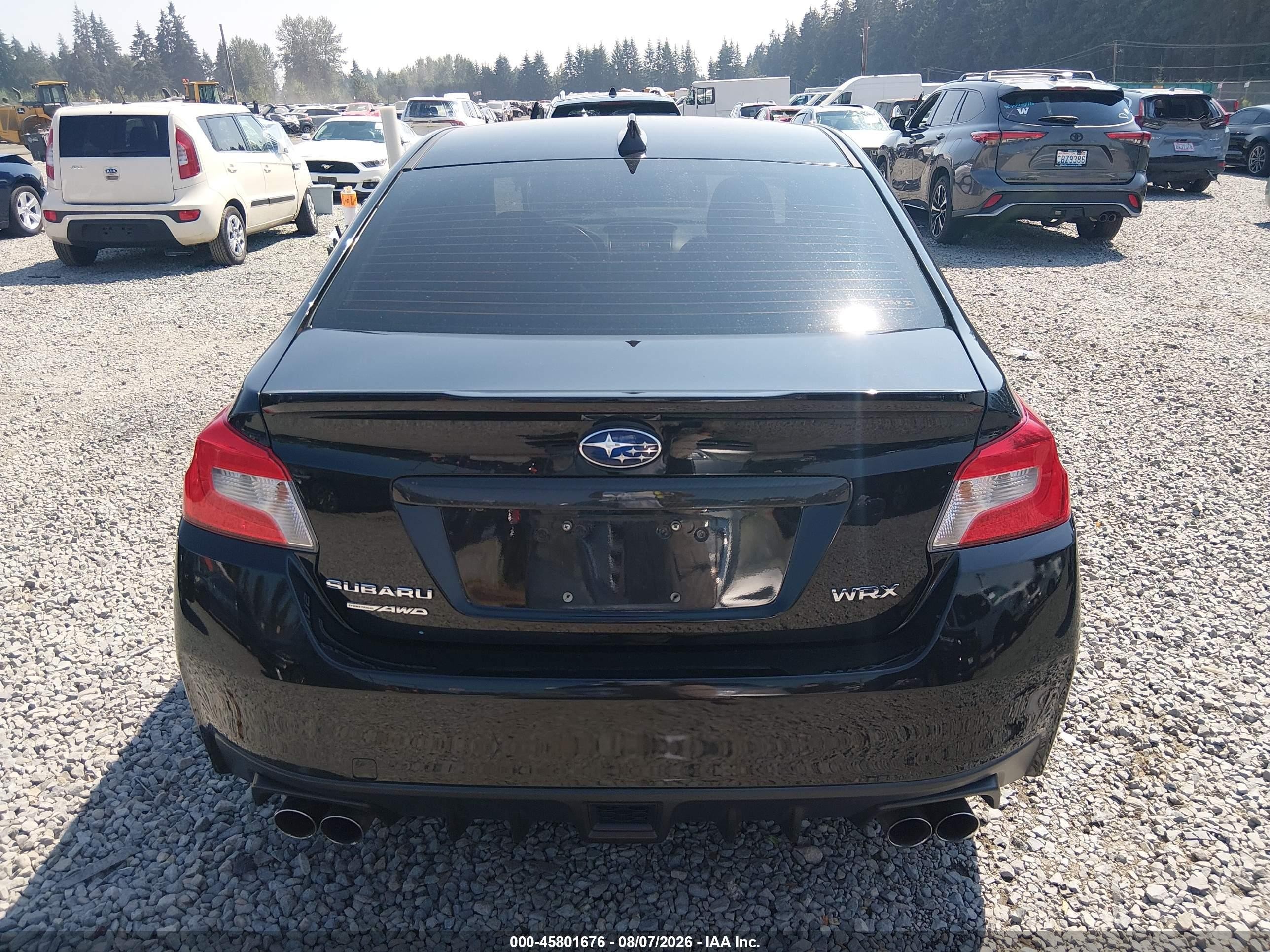 2015 Subaru Wrx Limited Черный vin: JF1VA1G64F9836066