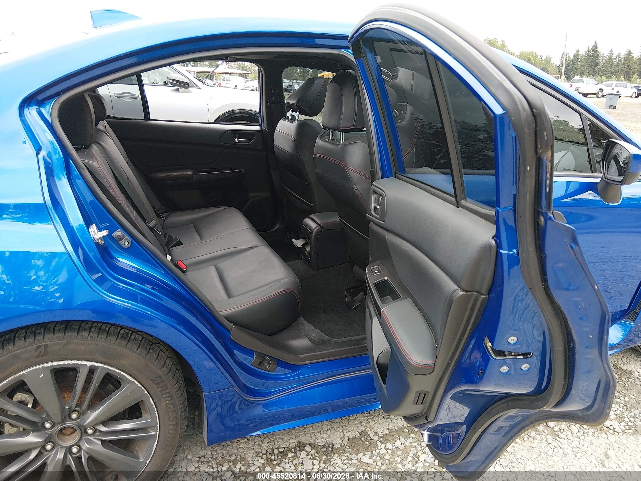 2015 Subaru Wrx Limited Blue vin: JF1VA1G65F9802878