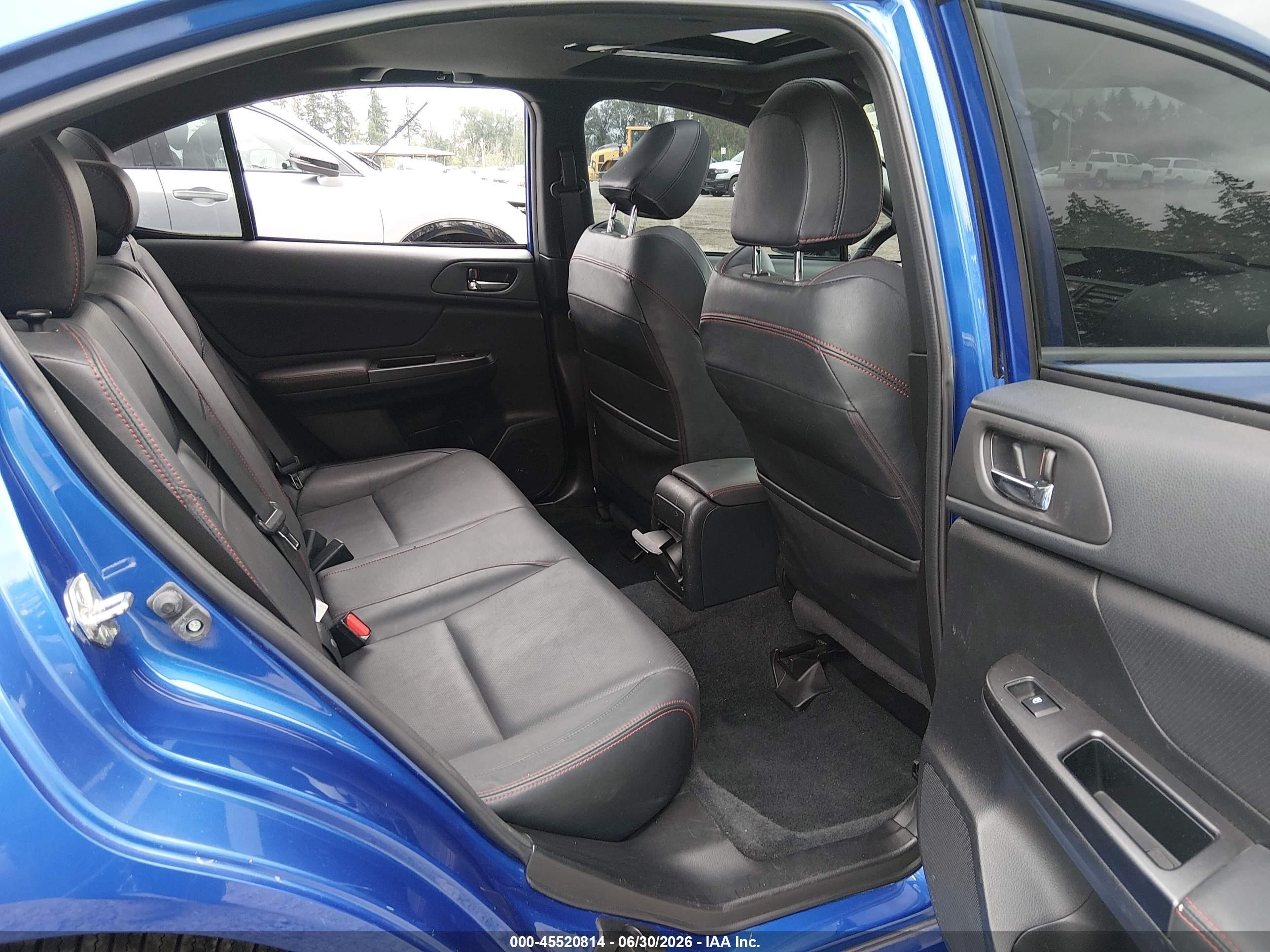 2015 Subaru Wrx Limited Blue vin: JF1VA1G65F9802878