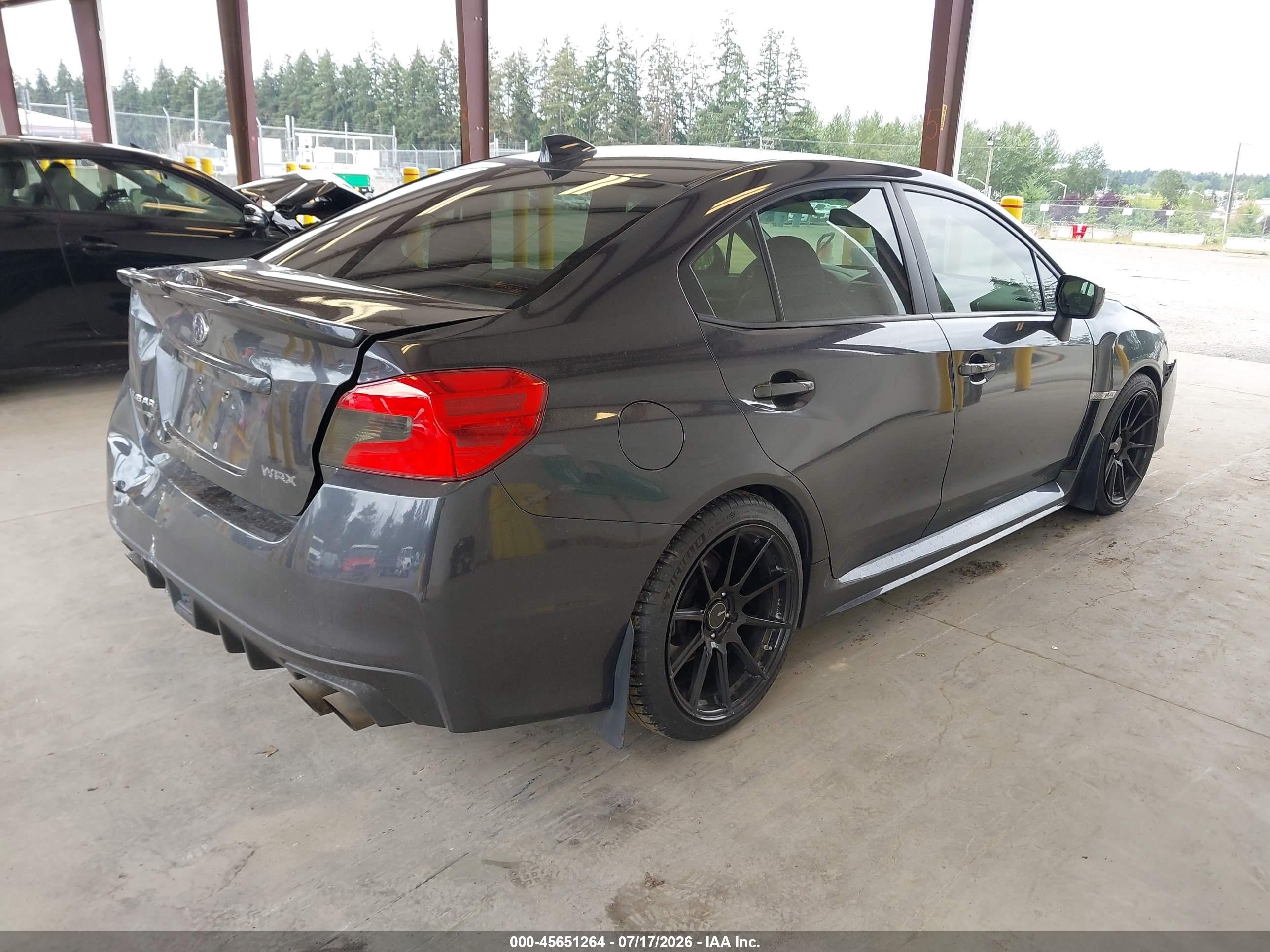 2015 Subaru Wrx Limited Gray vin: JF1VA1G65F9824640