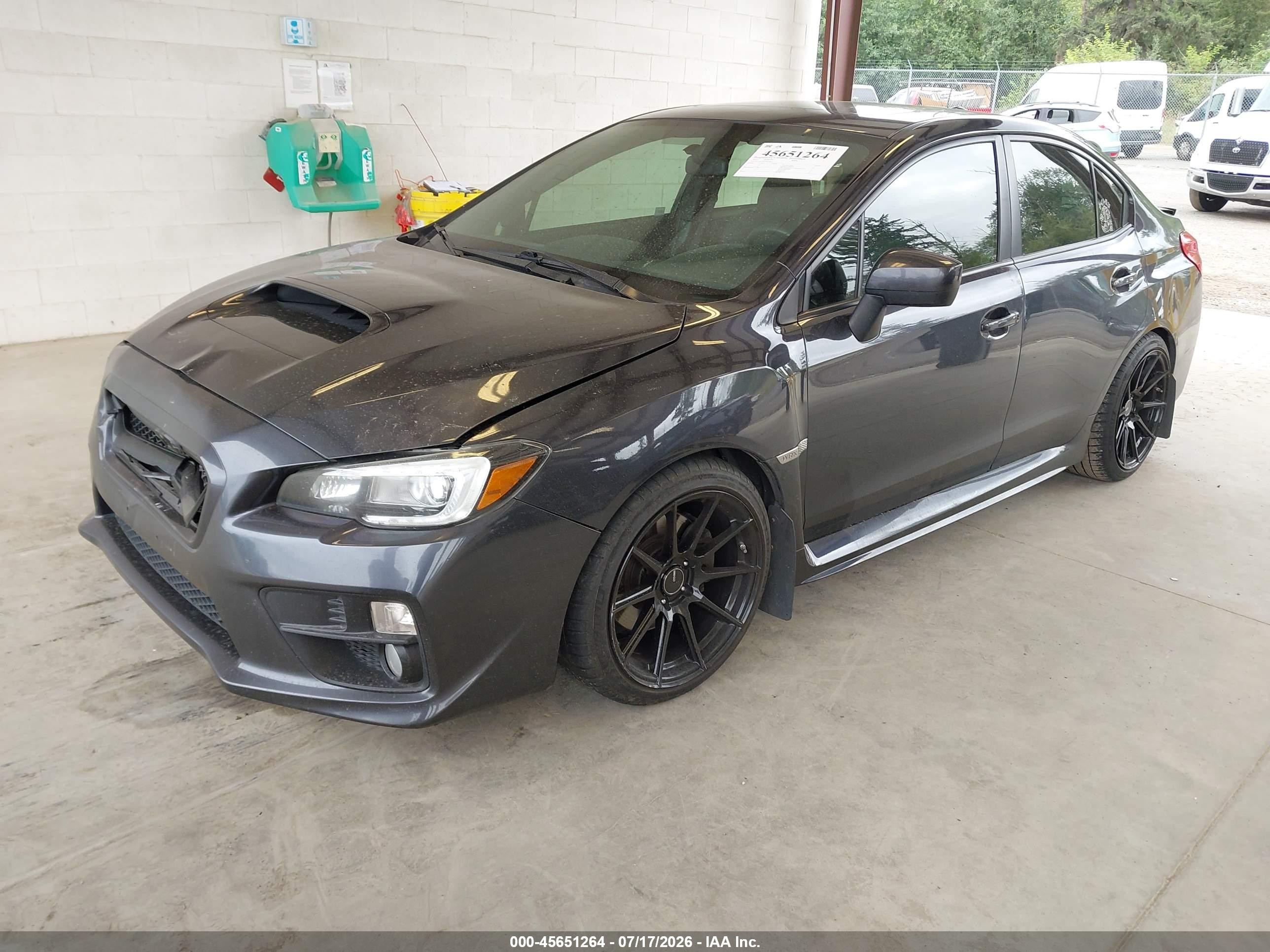 2015 Subaru Wrx Limited Gray vin: JF1VA1G65F9824640