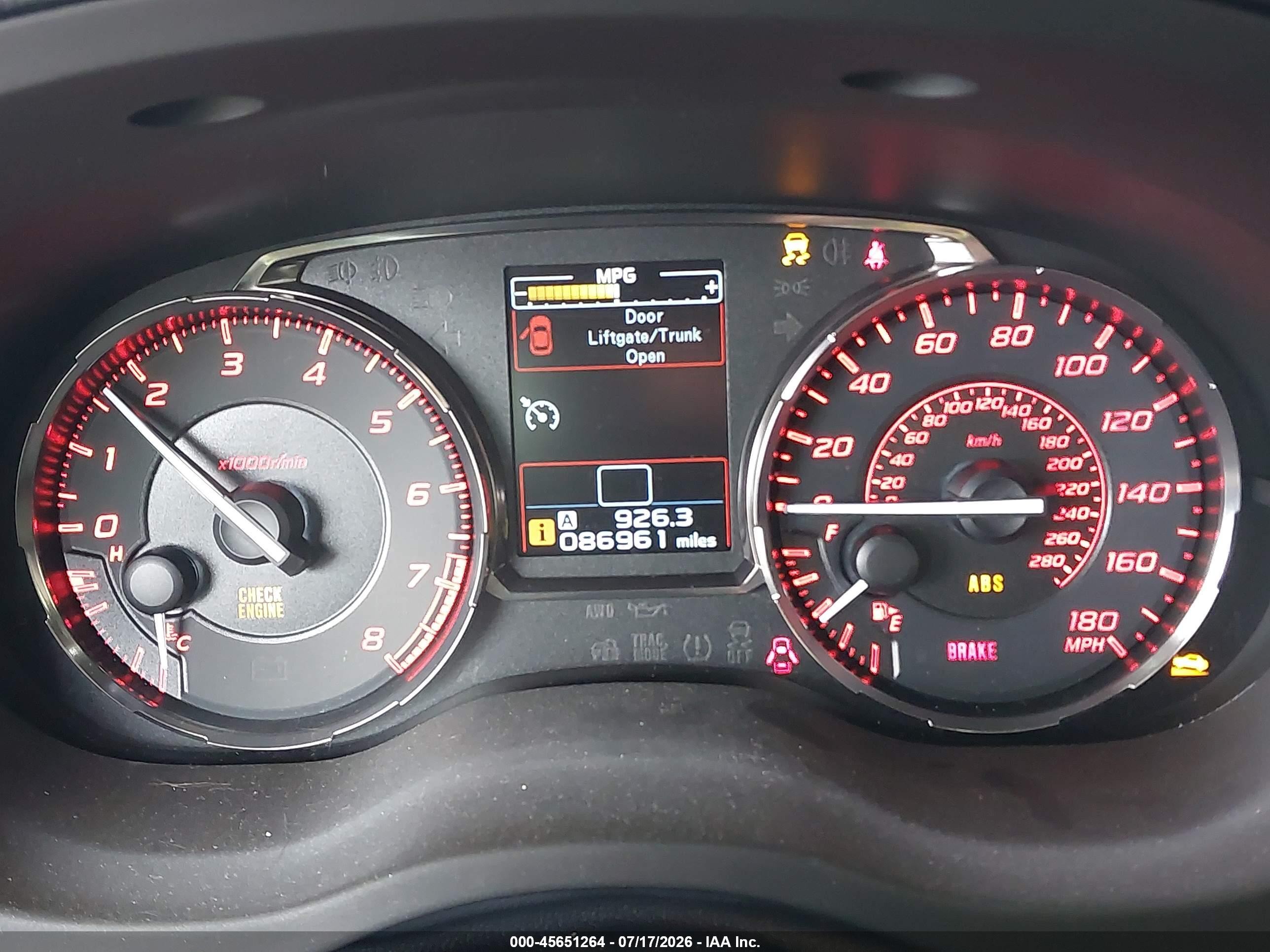 2015 Subaru Wrx Limited Gray vin: JF1VA1G65F9824640