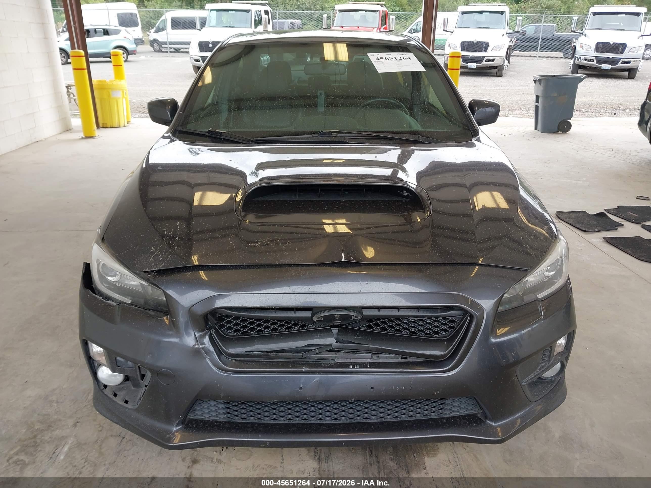 2015 Subaru Wrx Limited Gray vin: JF1VA1G65F9824640