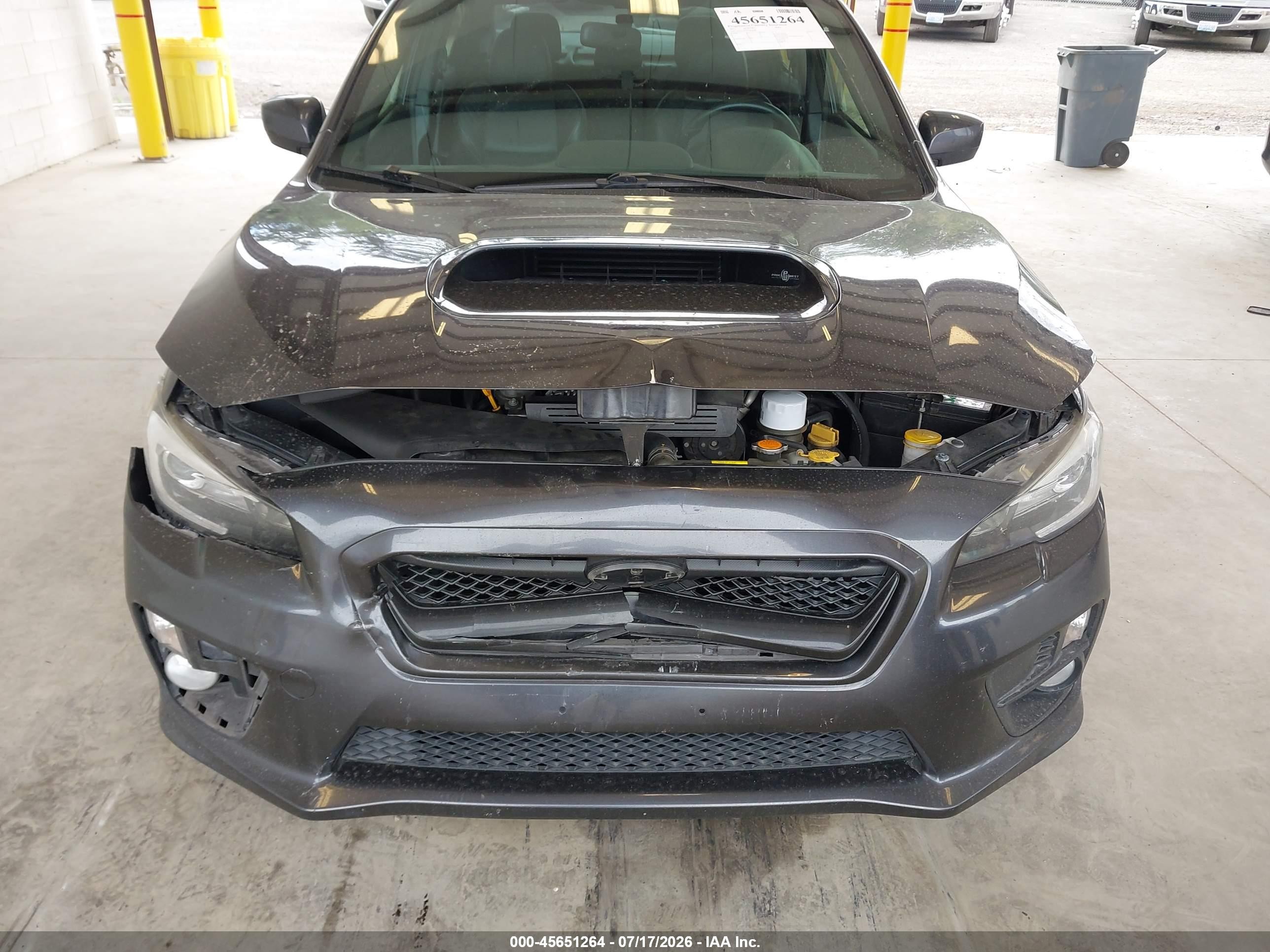 2015 Subaru Wrx Limited Gray vin: JF1VA1G65F9824640