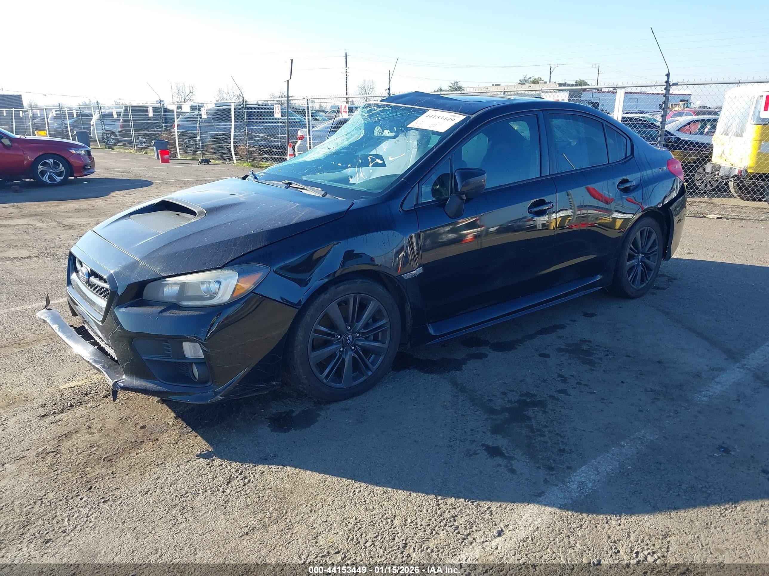 2015 Subaru Wrx Limited Black vin: JF1VA1G66F8810901
