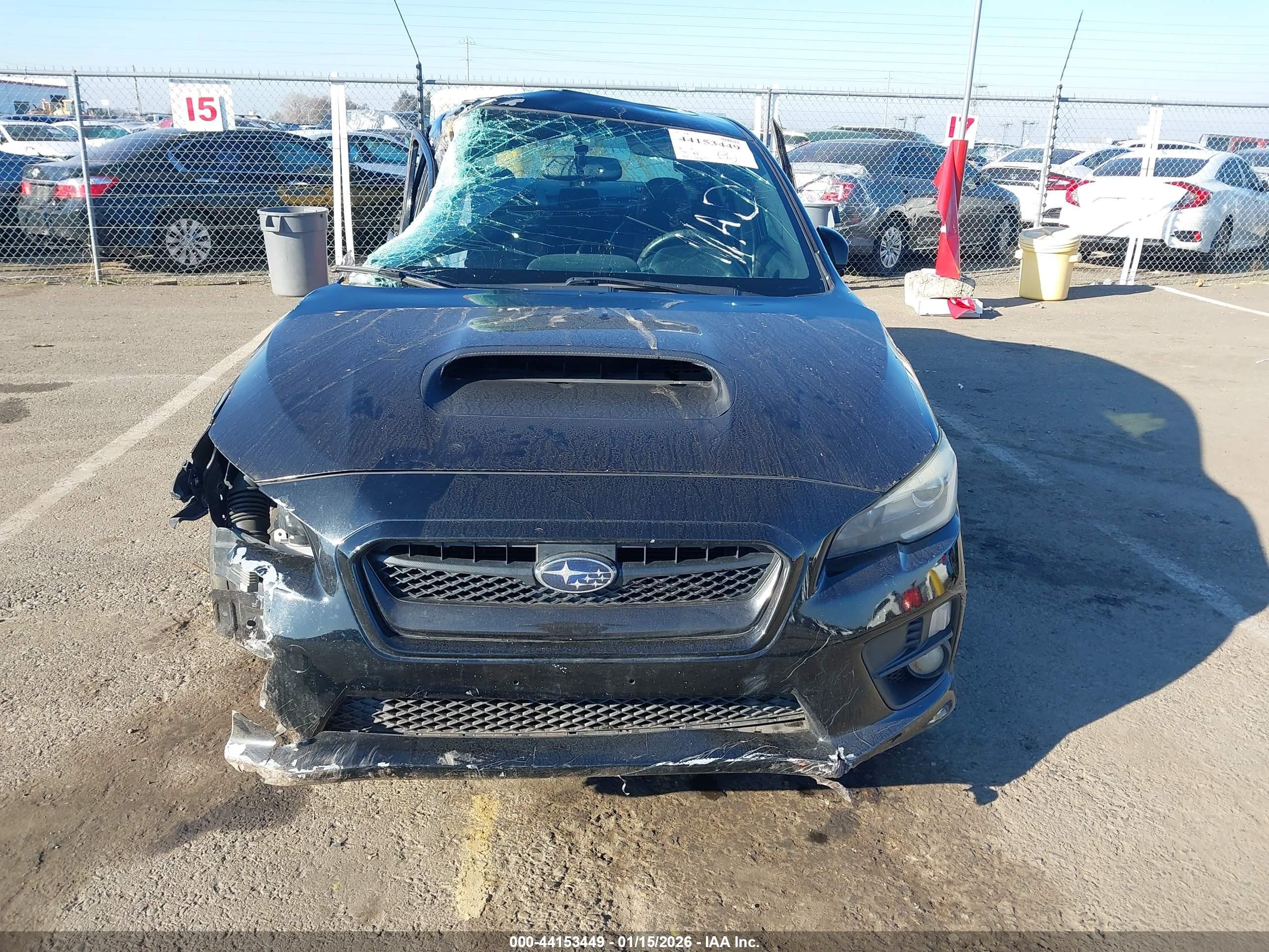 2015 Subaru Wrx Limited Black vin: JF1VA1G66F8810901