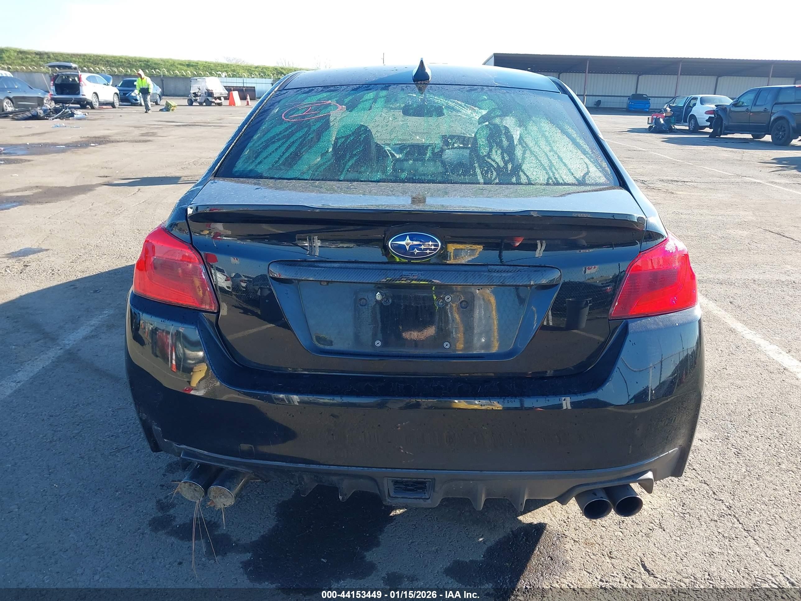2015 Subaru Wrx Limited Black vin: JF1VA1G66F8810901