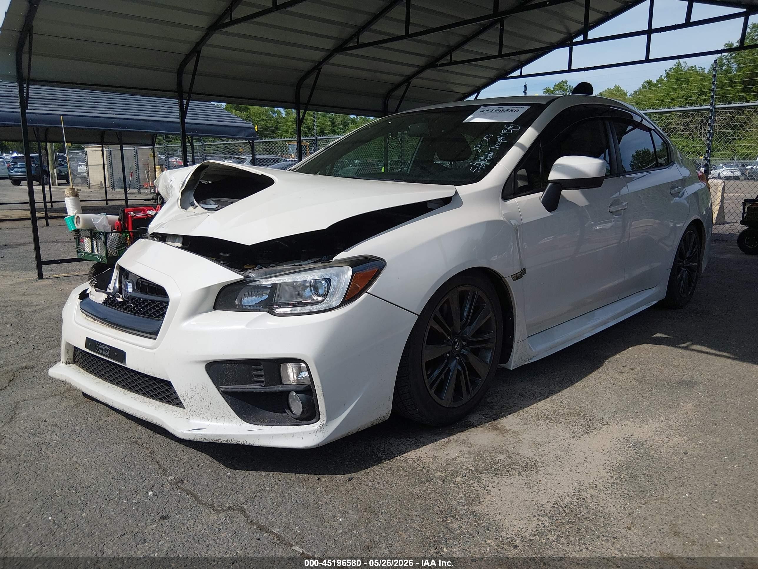 2015 Subaru Wrx Limited White vin: JF1VA1G66F9833606
