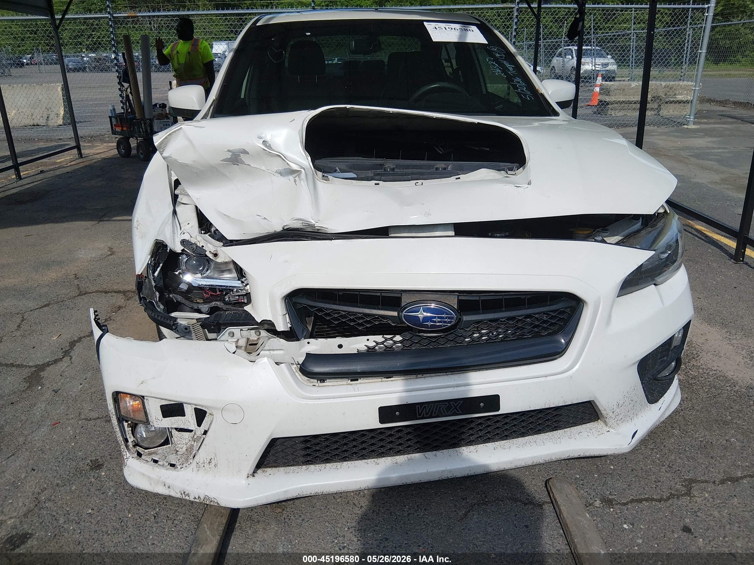 2015 Subaru Wrx Limited White vin: JF1VA1G66F9833606