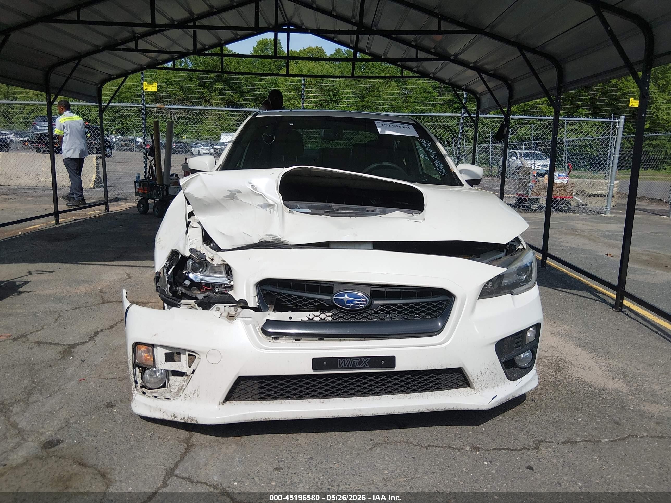 2015 Subaru Wrx Limited White vin: JF1VA1G66F9833606