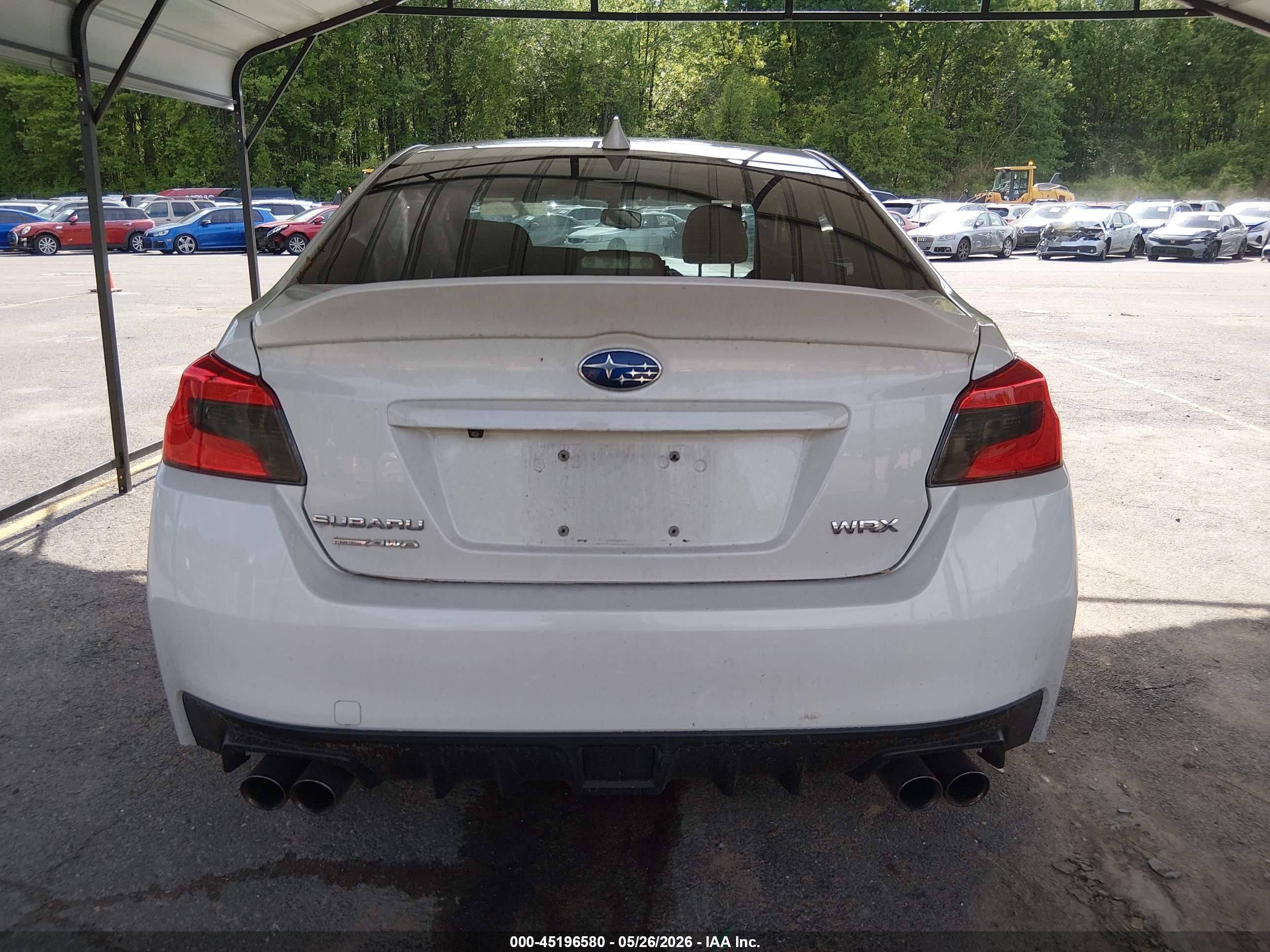 2015 Subaru Wrx Limited White vin: JF1VA1G66F9833606