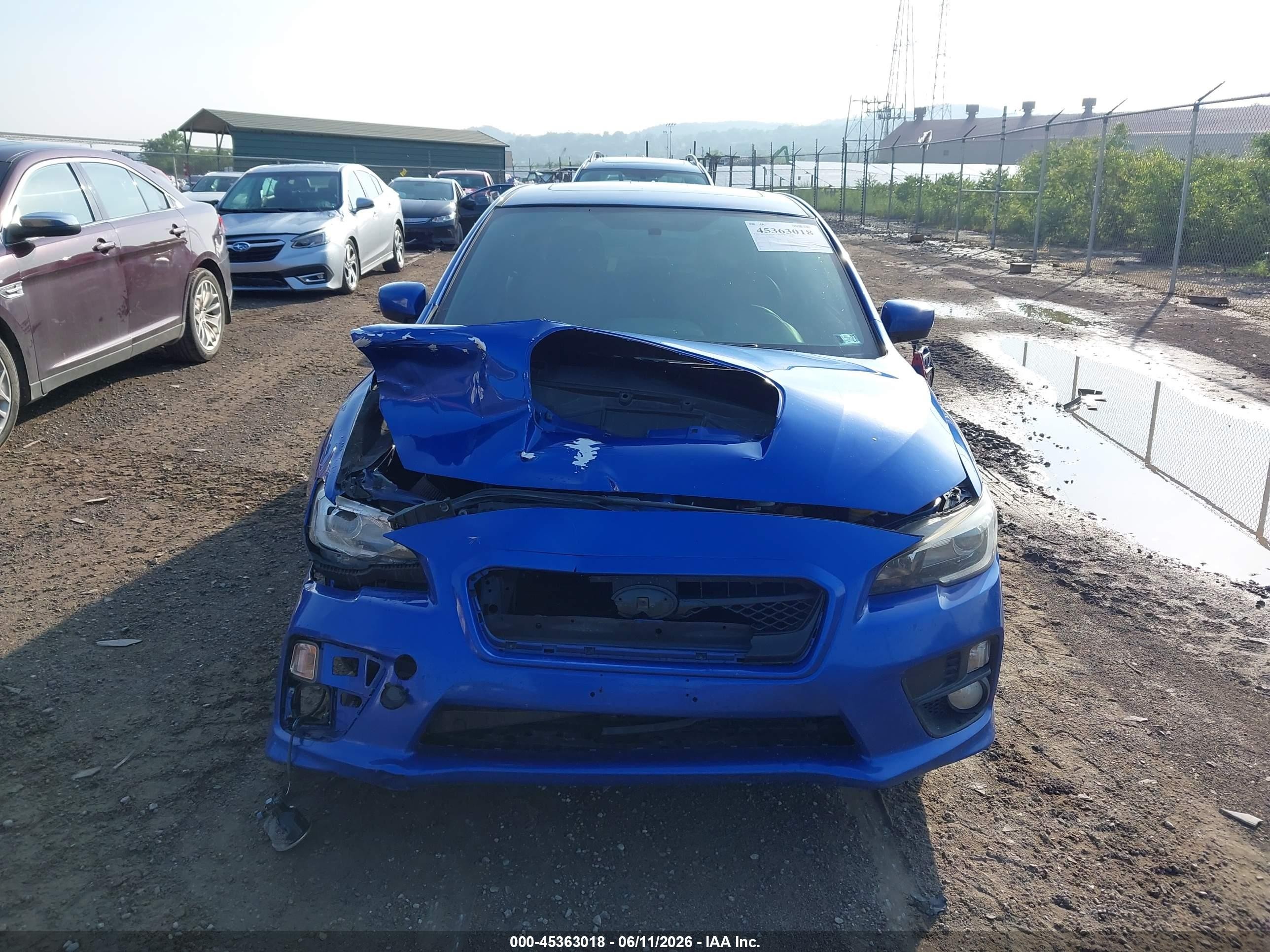 2015 Subaru Wrx Limited Blue vin: JF1VA1G67F9814417