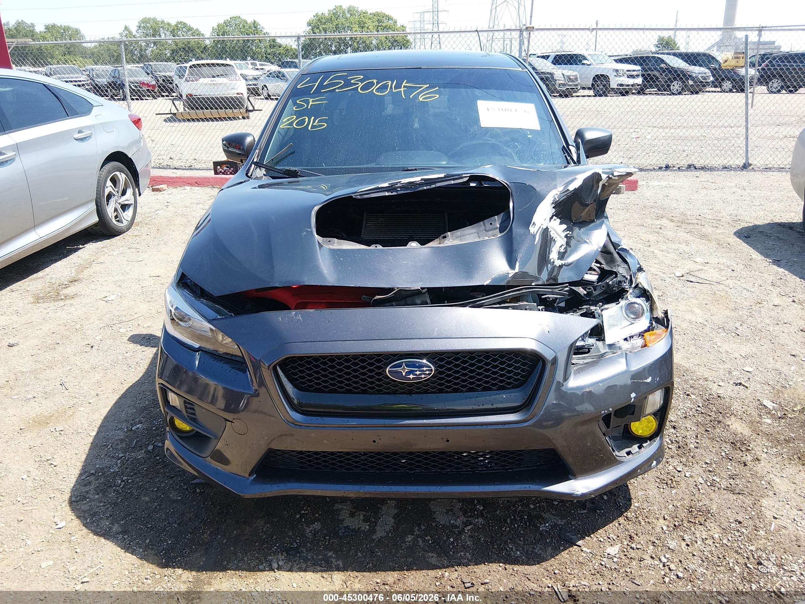2015 Subaru Wrx Limited Gray vin: JF1VA1G68F8800869