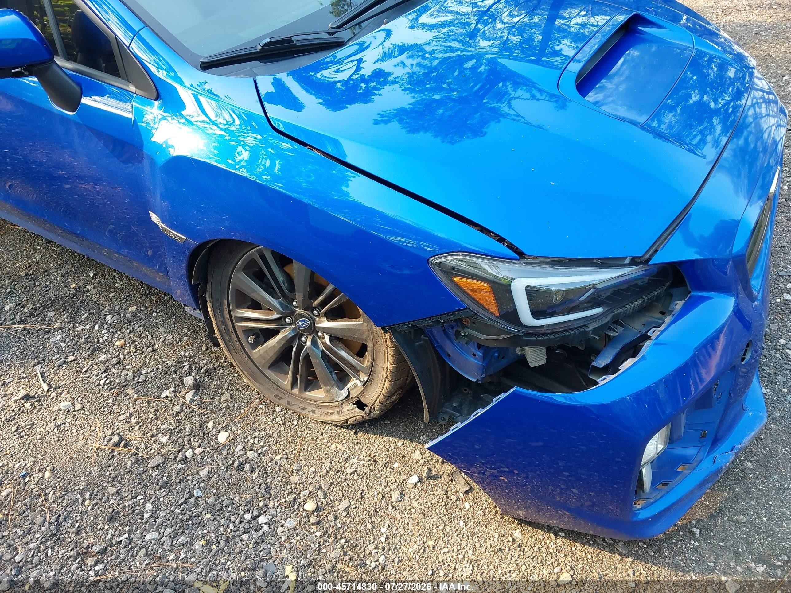 2015 Subaru Wrx Limited Blue vin: JF1VA1G69F8817826