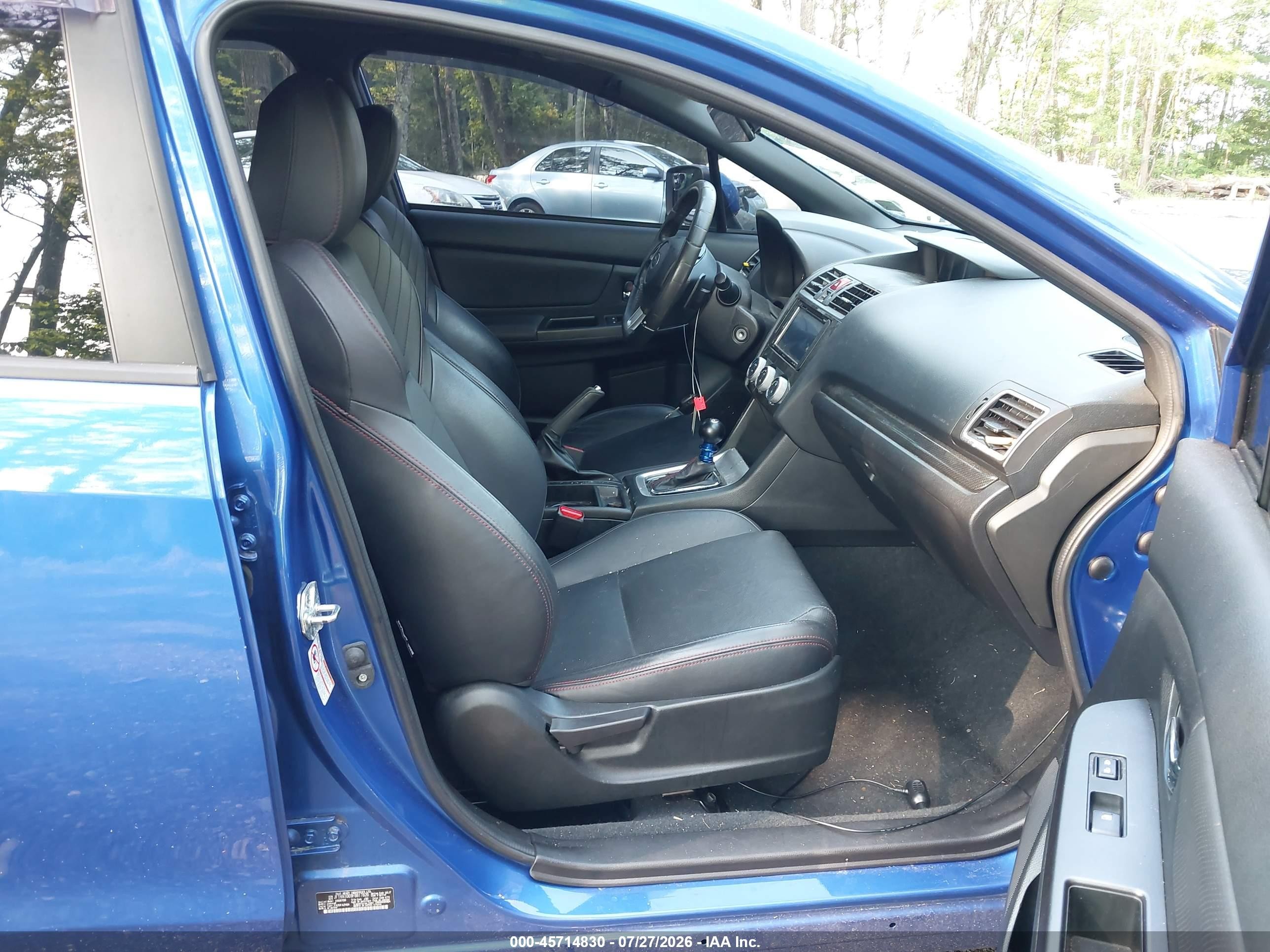 2015 Subaru Wrx Limited Blue vin: JF1VA1G69F8817826