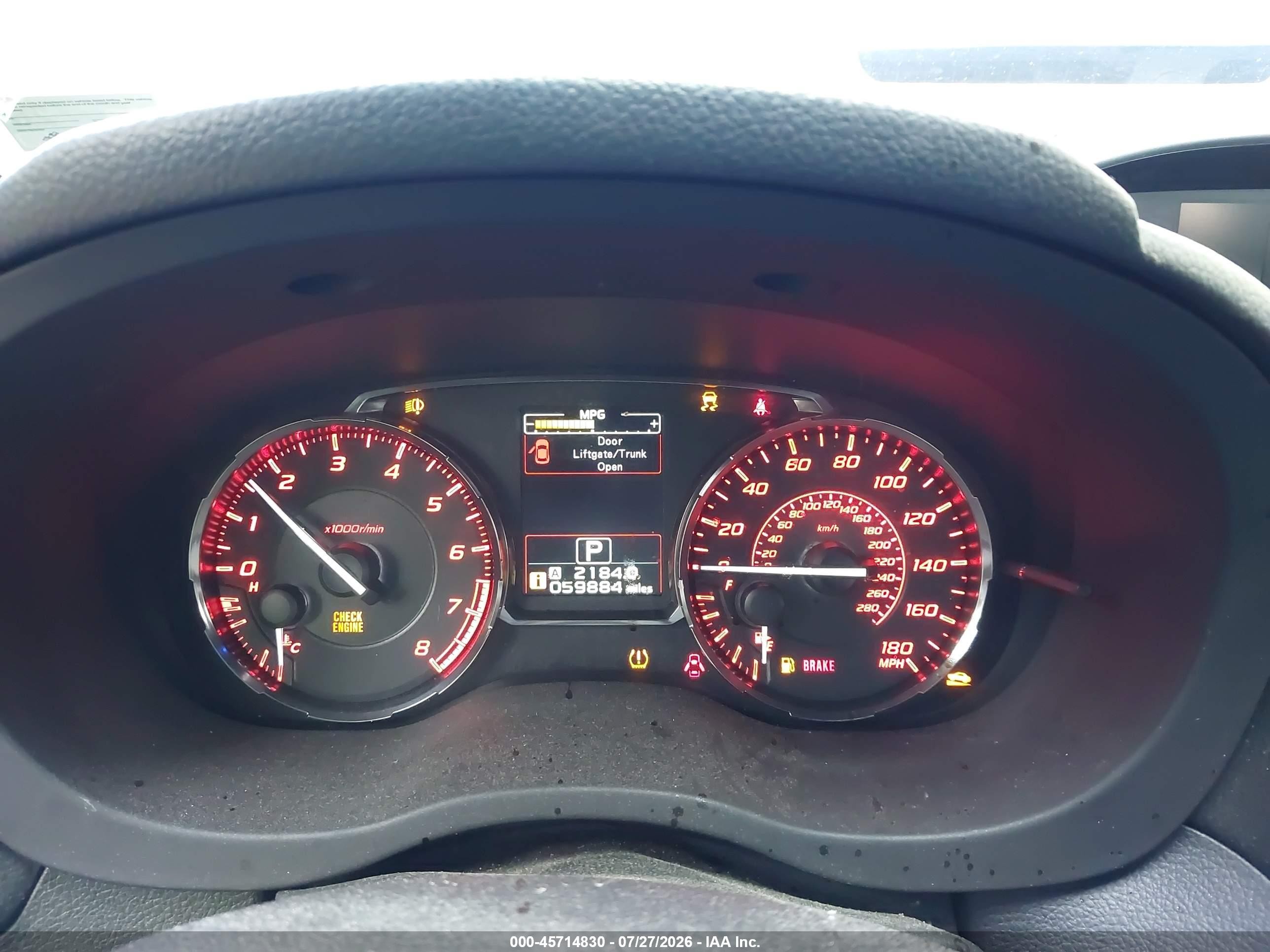2015 Subaru Wrx Limited Blue vin: JF1VA1G69F8817826