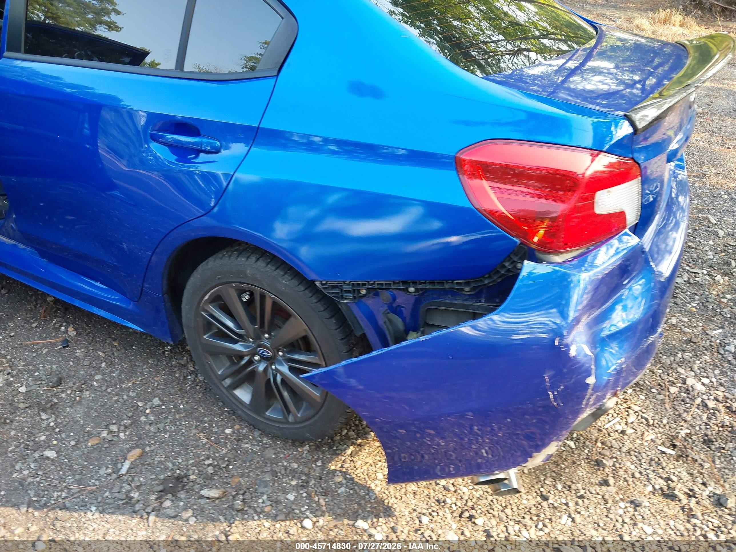 2015 Subaru Wrx Limited Blue vin: JF1VA1G69F8817826