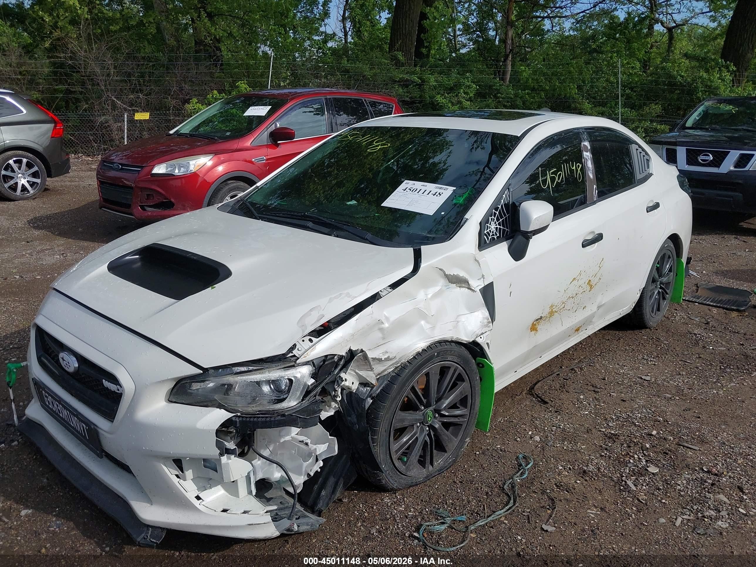 2015 Subaru Wrx Limited White vin: JF1VA1G69F9824690