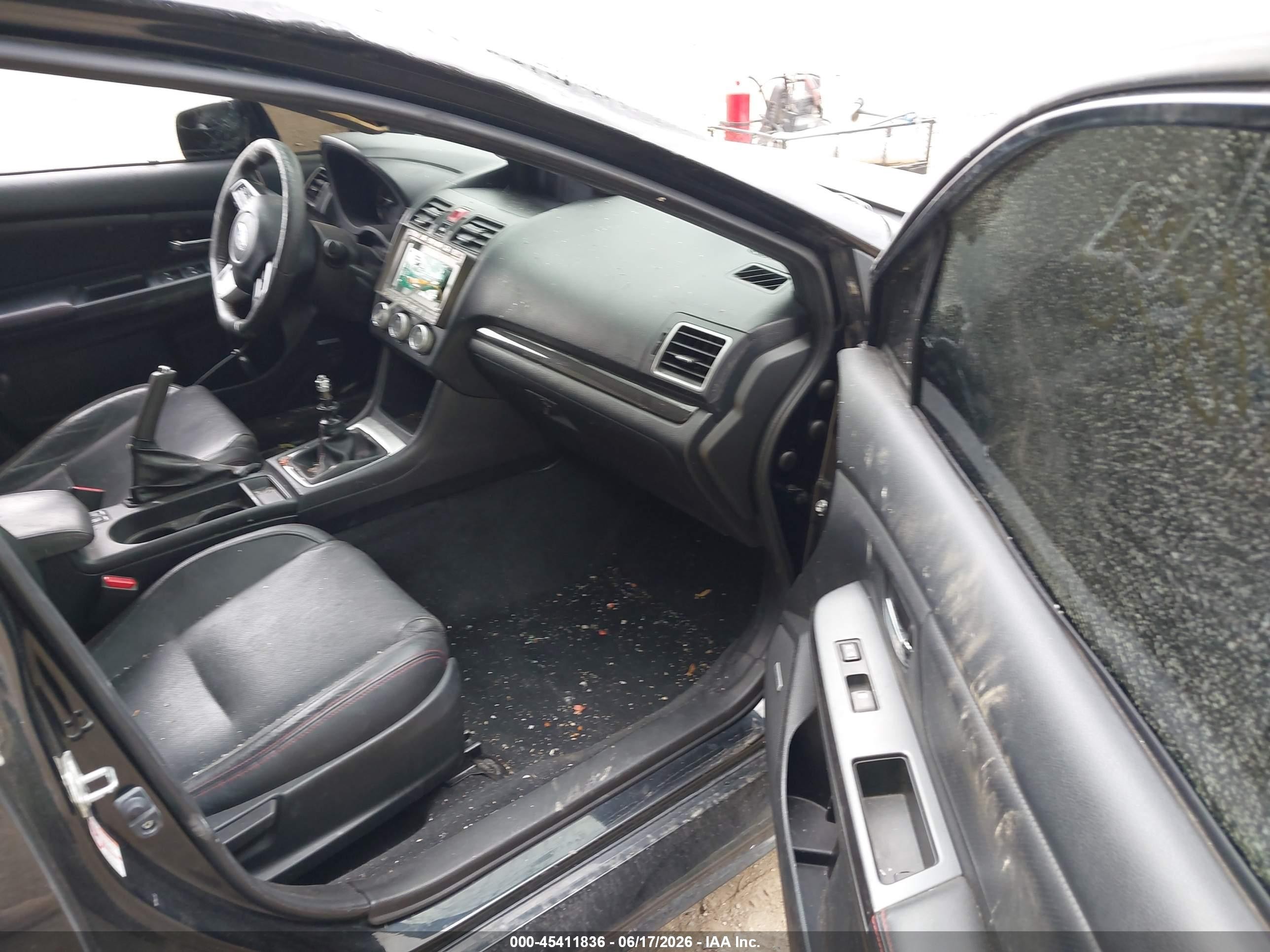 2015 Subaru Wrx Limited Black vin: JF1VA1J60F9817684