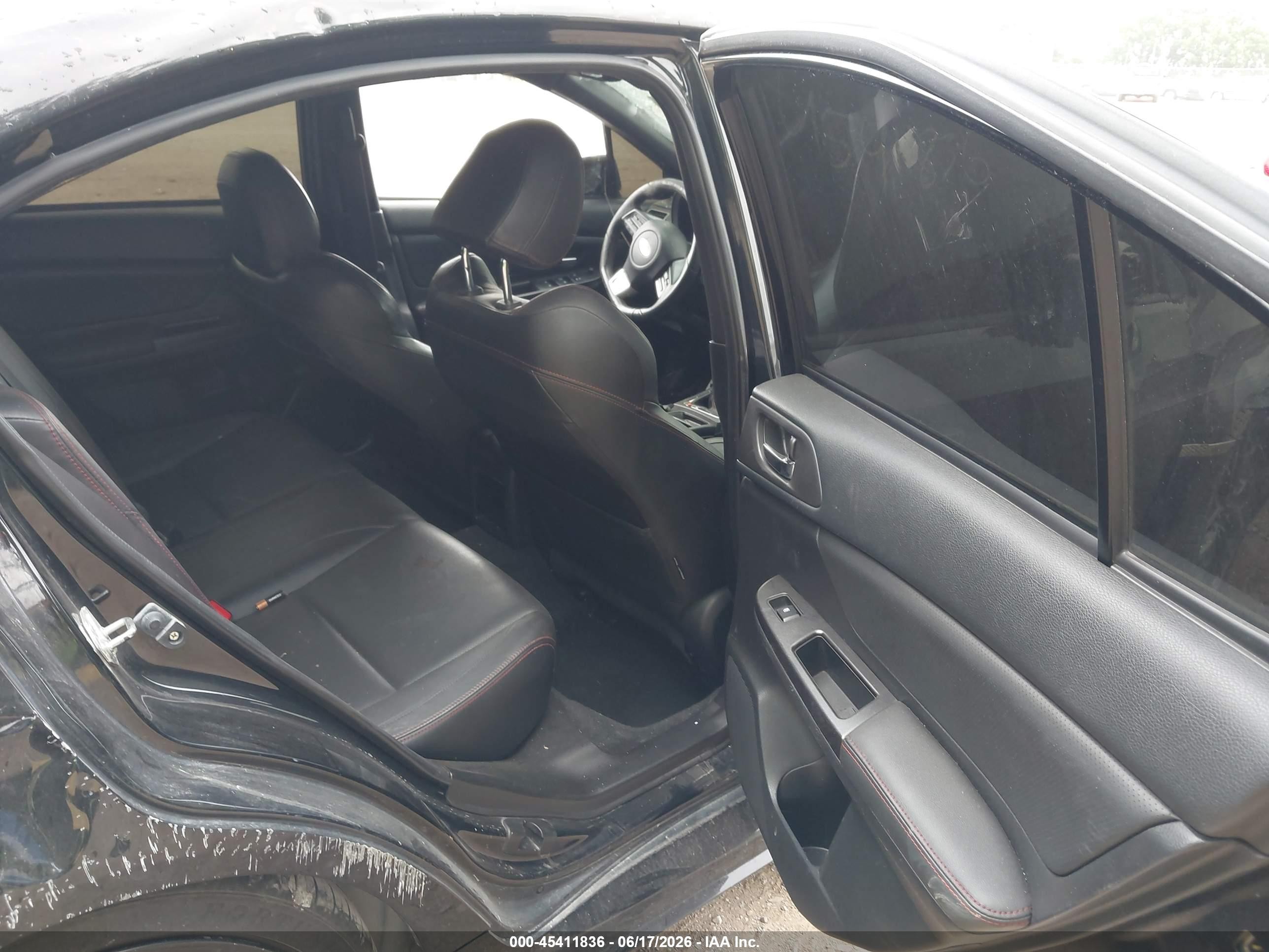 2015 Subaru Wrx Limited Black vin: JF1VA1J60F9817684