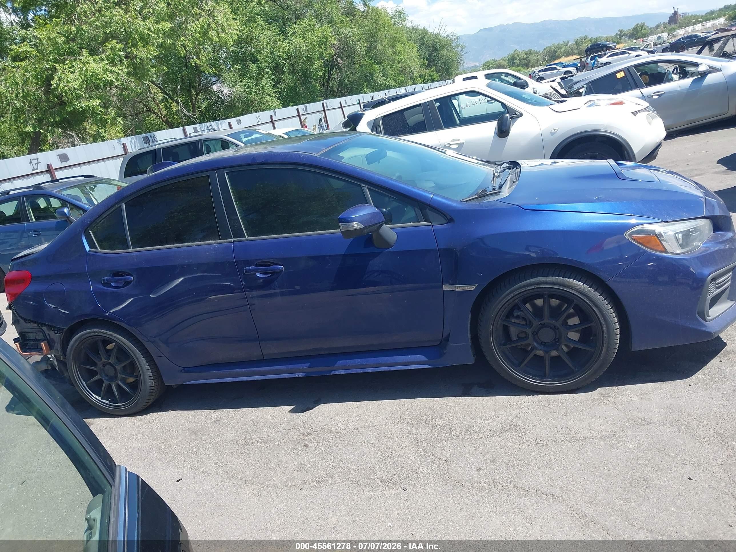 2019 Subaru Wrx Limited Синий vin: JF1VA1J64K9812384