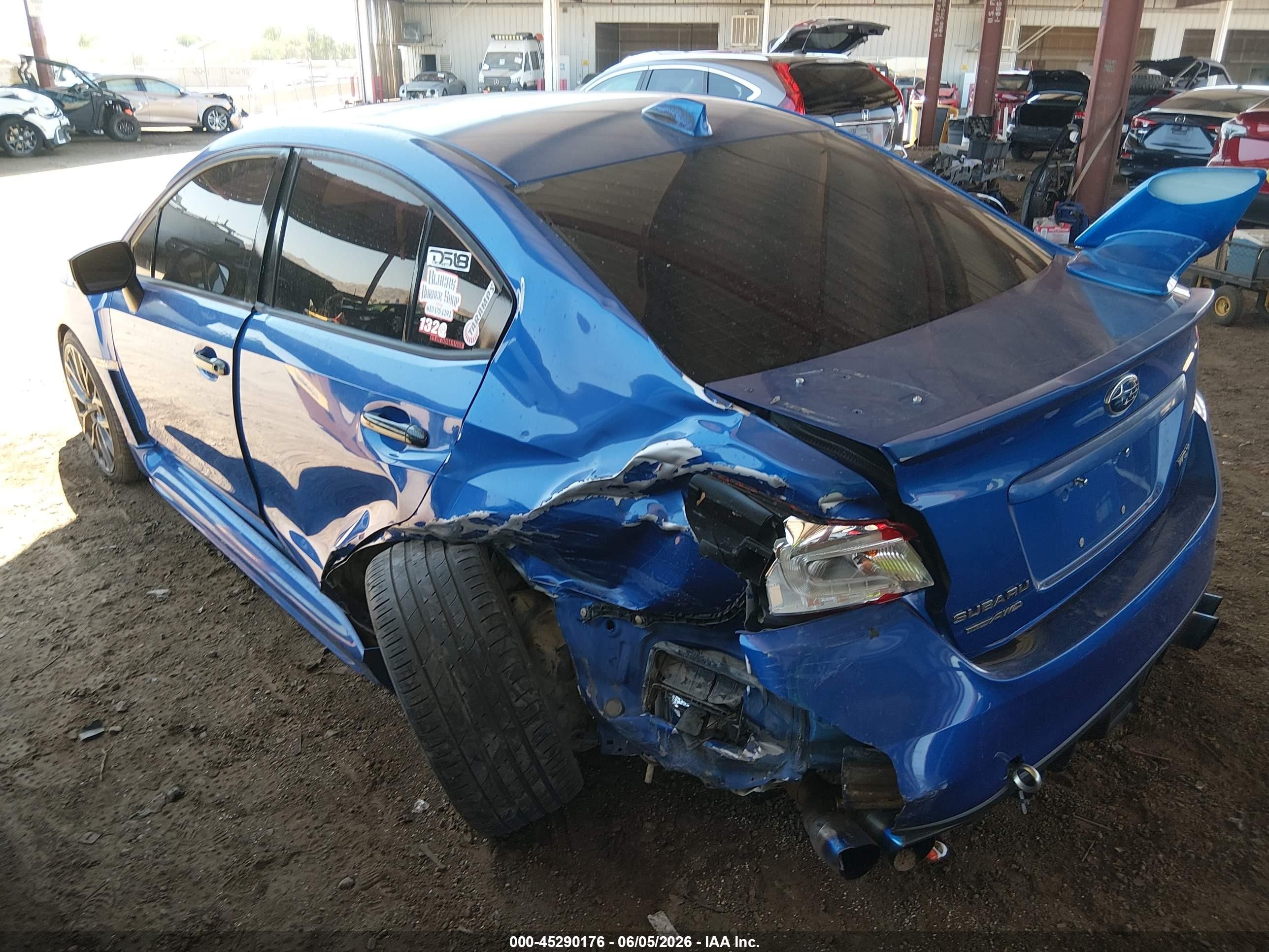 2015 Subaru Wrx Limited Blue vin: JF1VA1J65F8835538