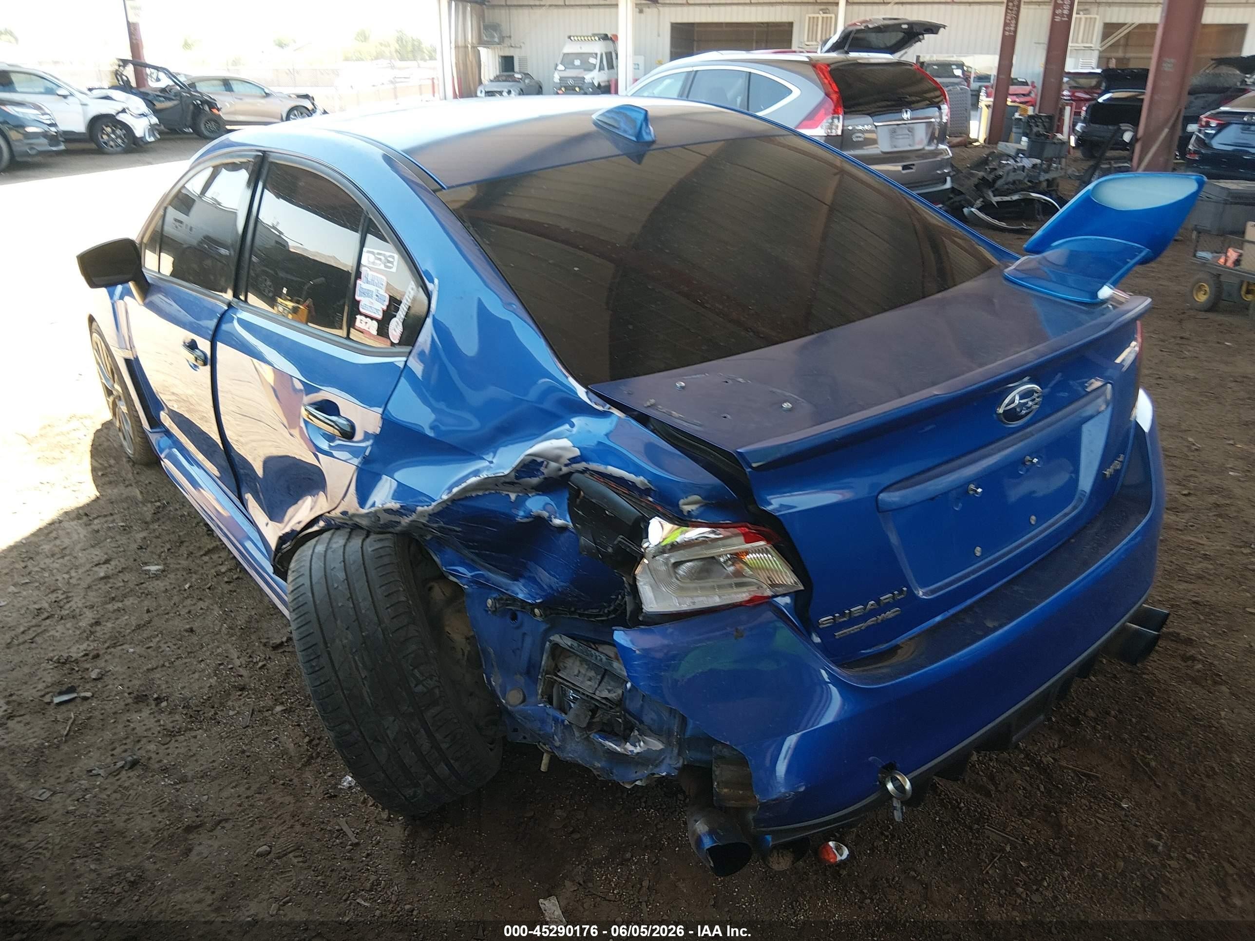 2015 Subaru Wrx Limited Blue vin: JF1VA1J65F8835538