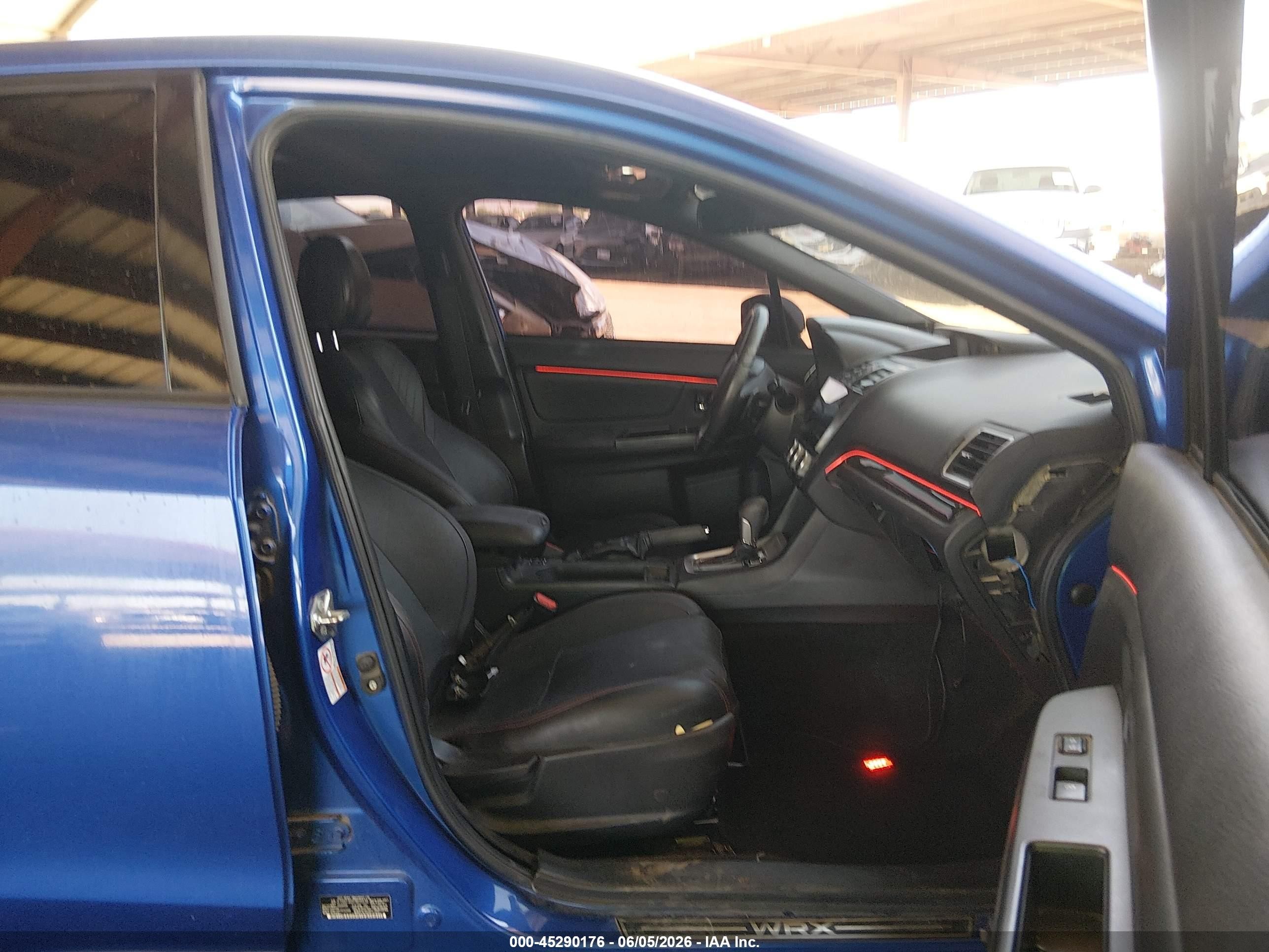 2015 Subaru Wrx Limited Blue vin: JF1VA1J65F8835538
