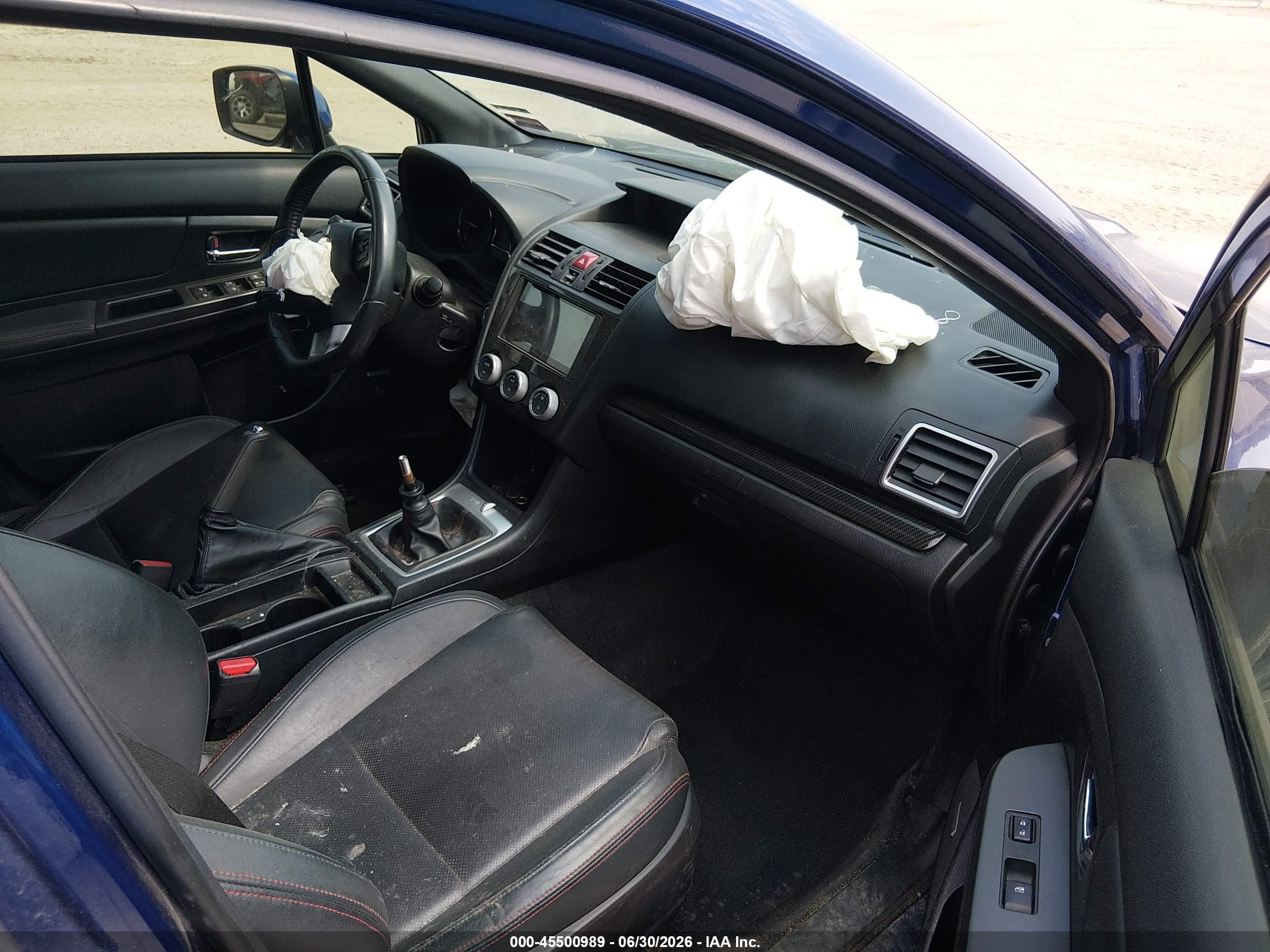 2015 Subaru Wrx Limited Blue vin: JF1VA1J65F9809158