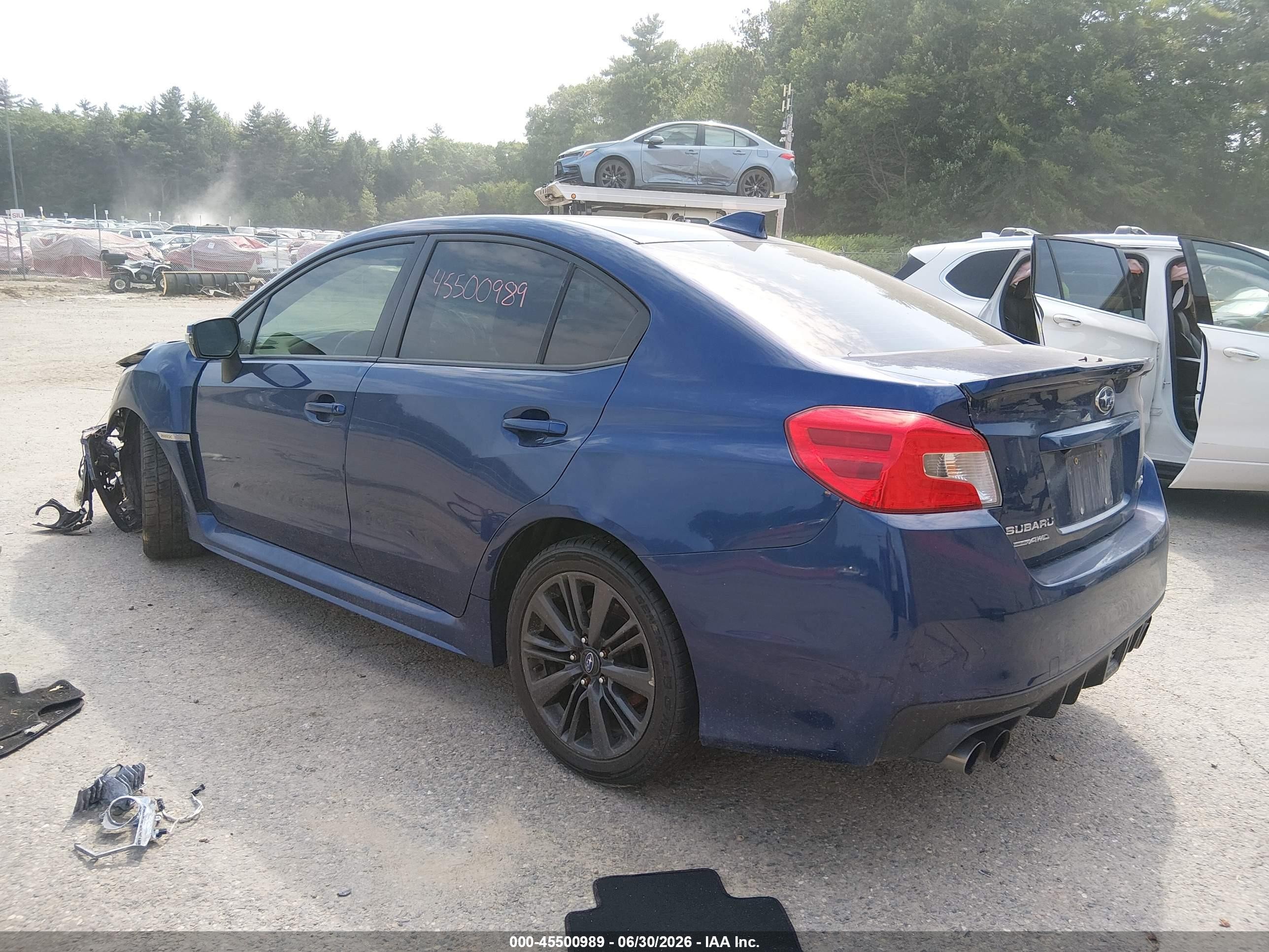 2015 Subaru Wrx Limited Blue vin: JF1VA1J65F9809158