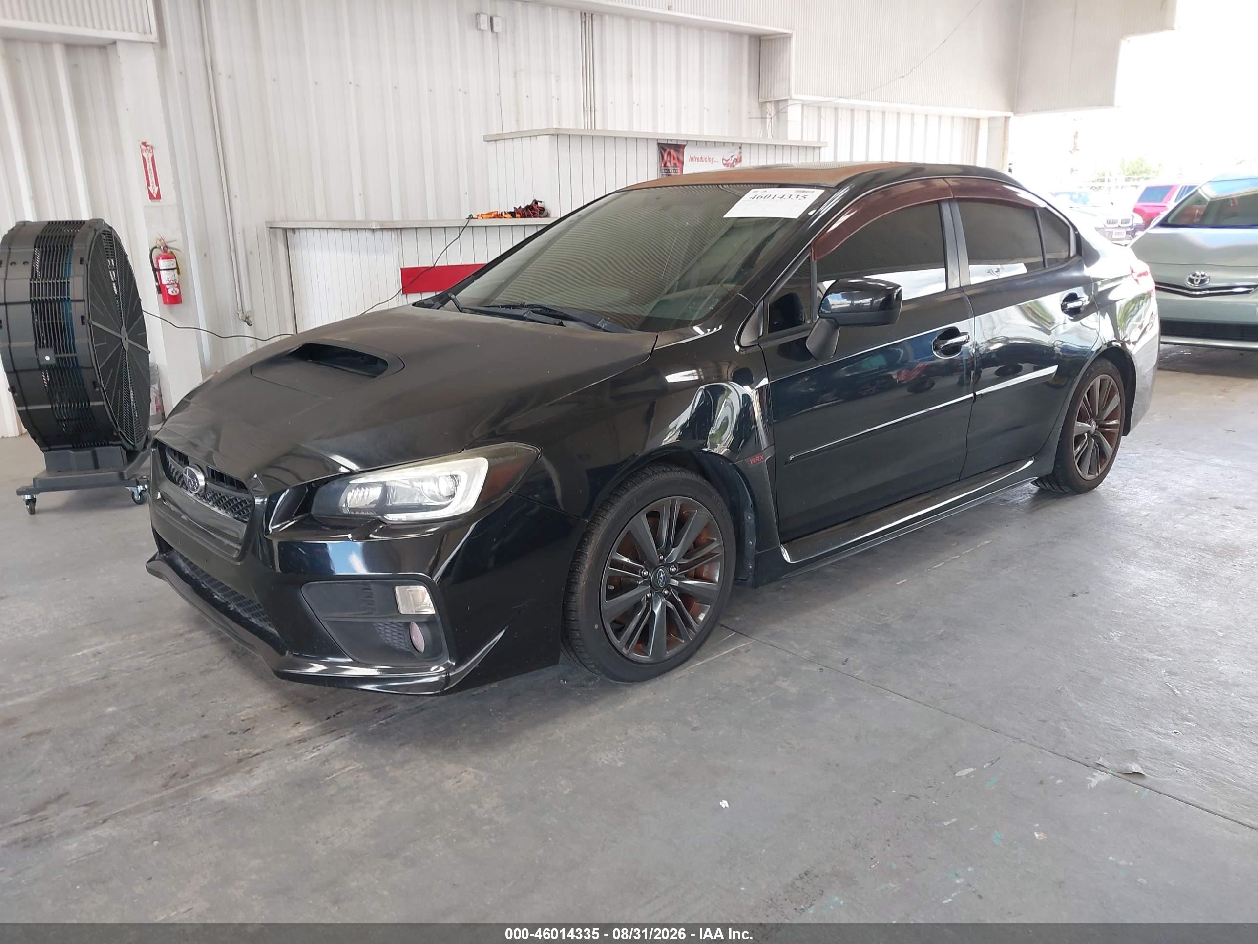 2015 Subaru Wrx Limited Black vin: JF1VA1J66F9828740