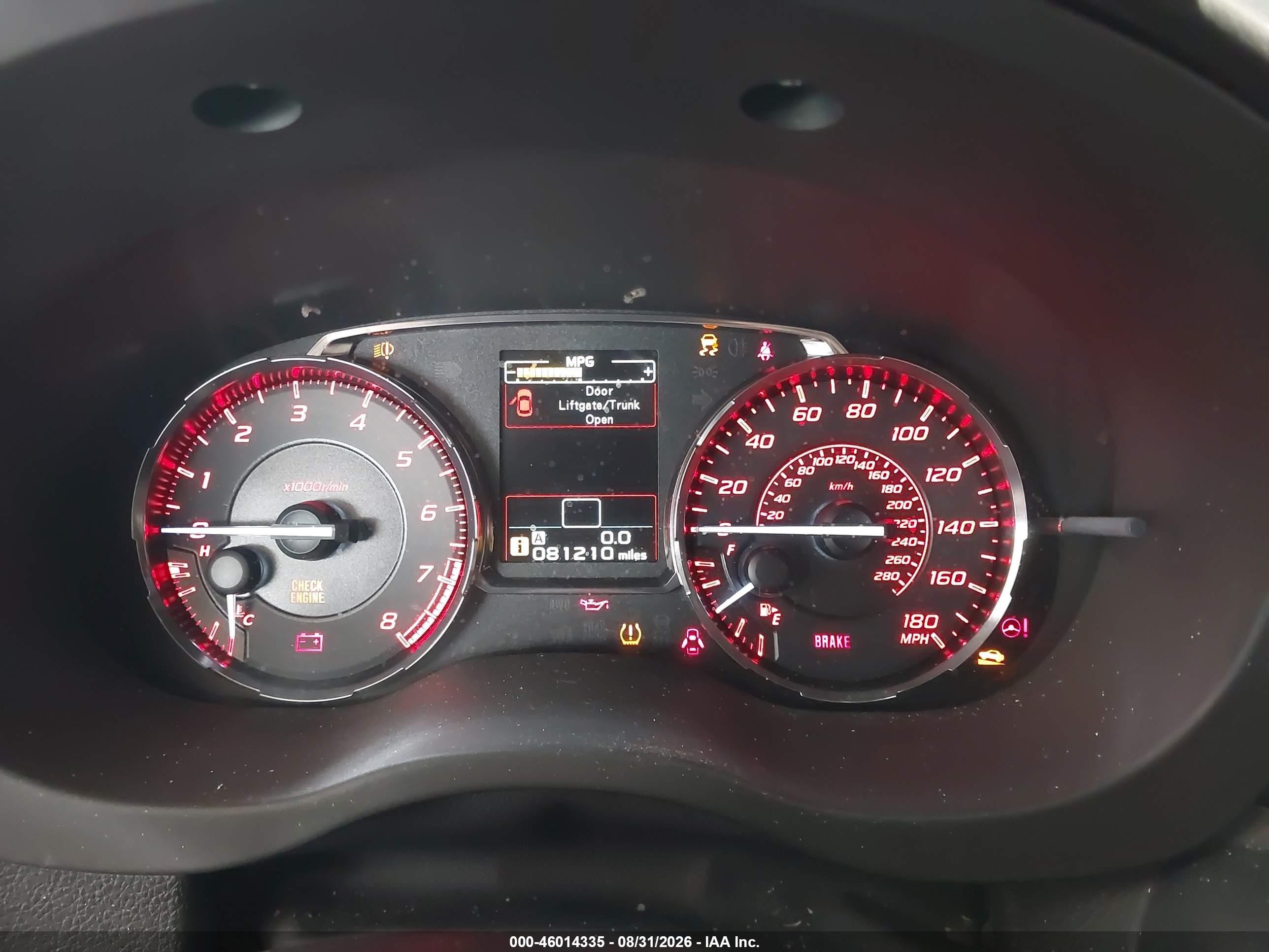 2015 Subaru Wrx Limited Black vin: JF1VA1J66F9828740