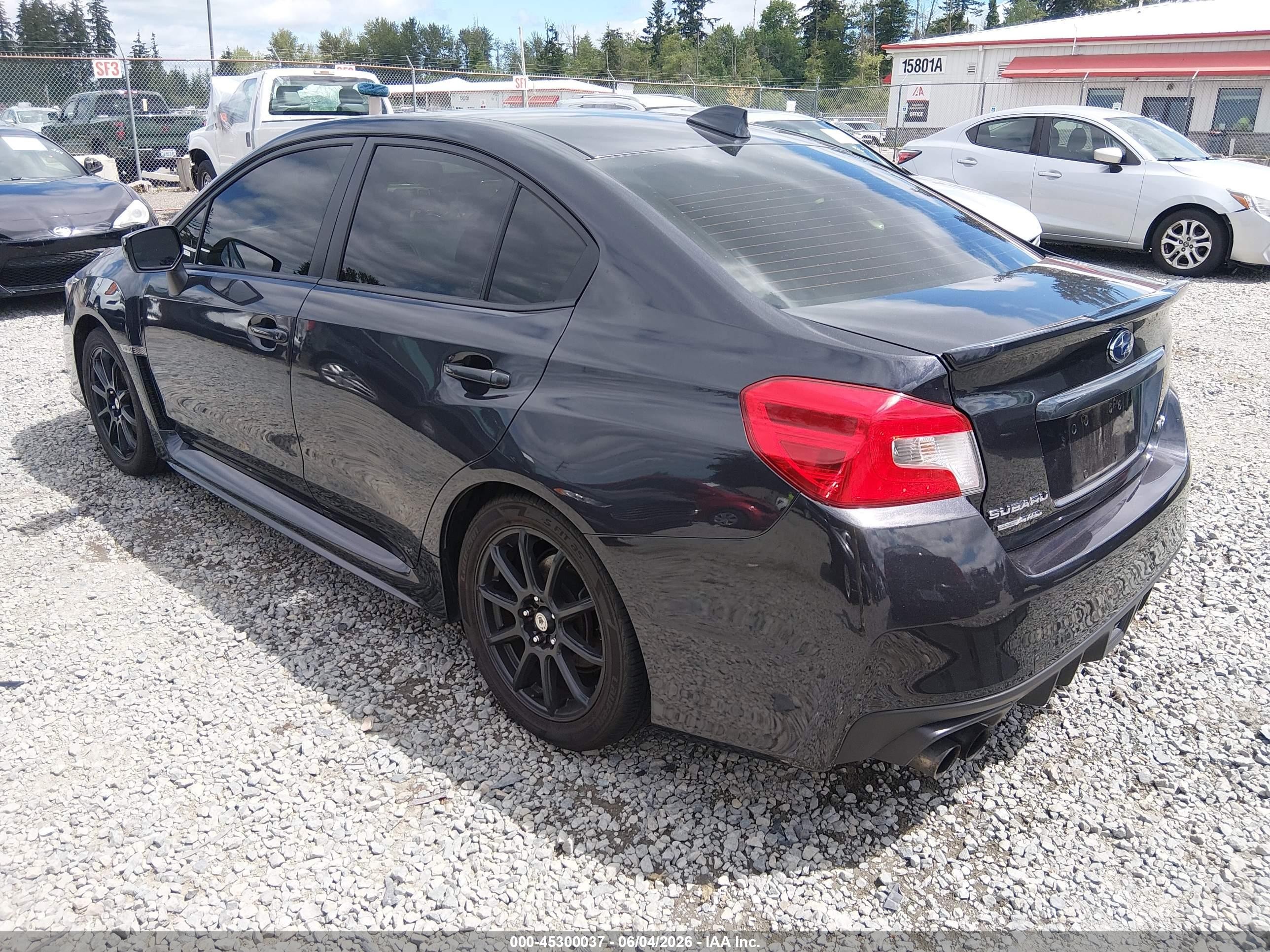 2015 Subaru Wrx Limited Серый vin: JF1VA1J67F8812178