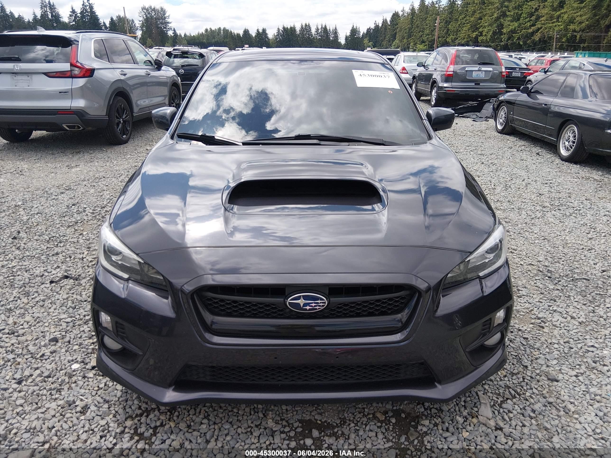 2015 Subaru Wrx Limited Серый vin: JF1VA1J67F8812178