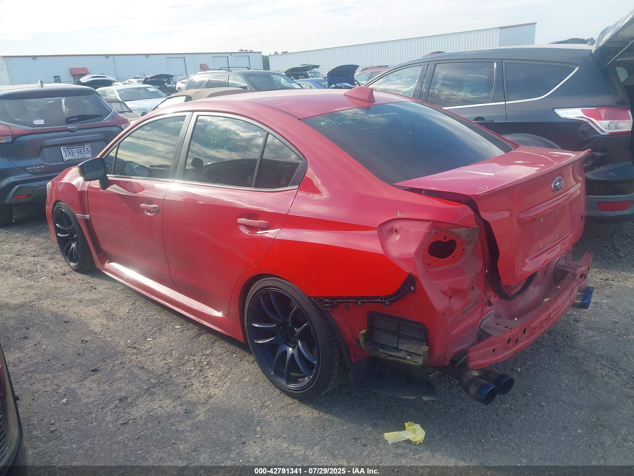 2015 Subaru Wrx Sti   Красный vin: JF1VA2L60F9826761