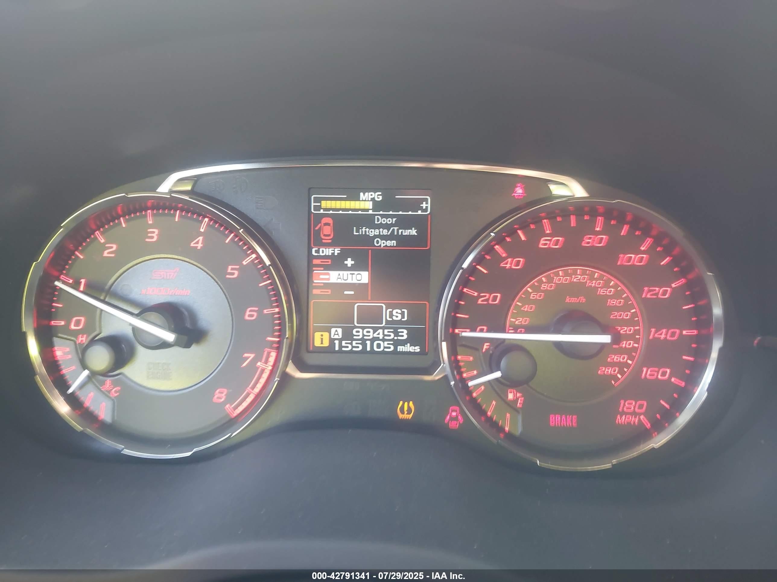 2015 Subaru Wrx Sti   Красный vin: JF1VA2L60F9826761