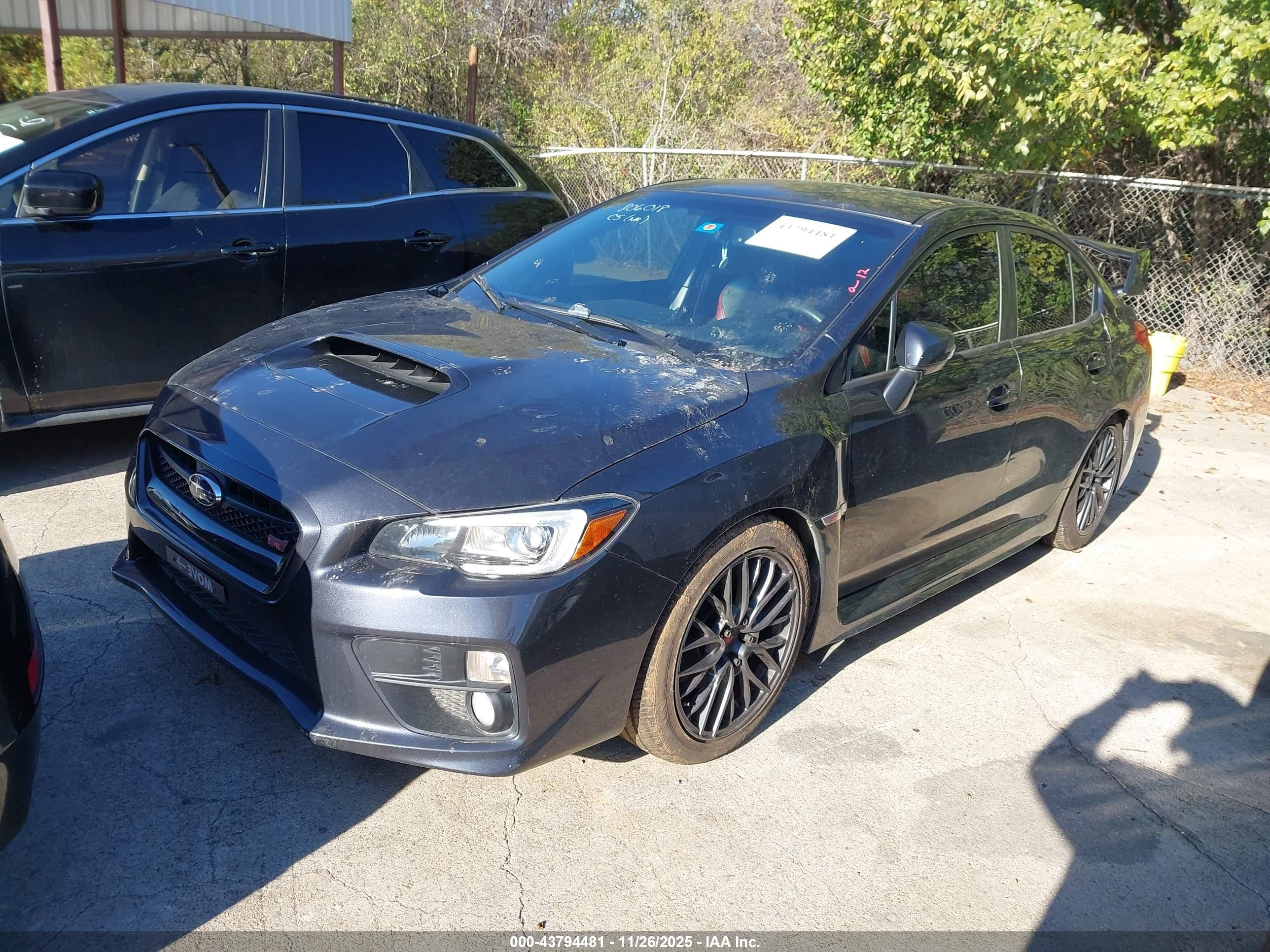 2015 Subaru Wrx Sti   Black vin: JF1VA2L63F9806018