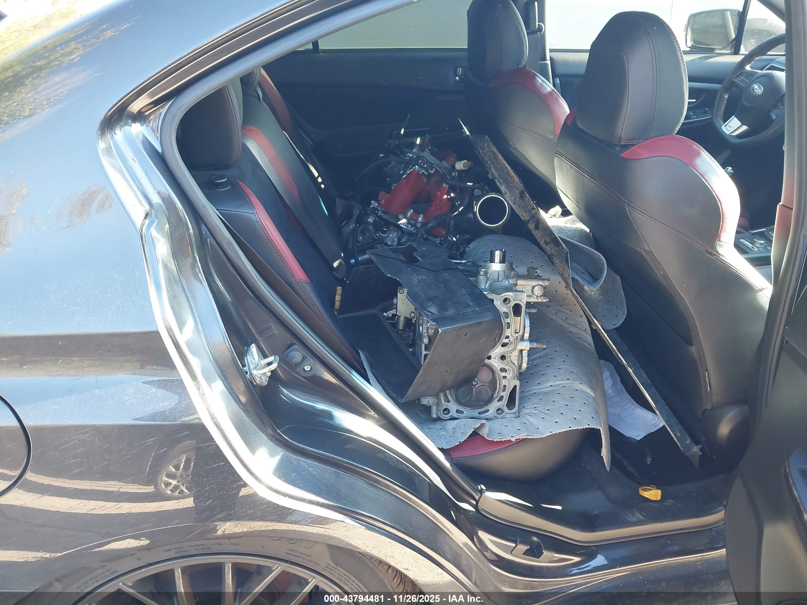 2015 Subaru Wrx Sti   Black vin: JF1VA2L63F9806018
