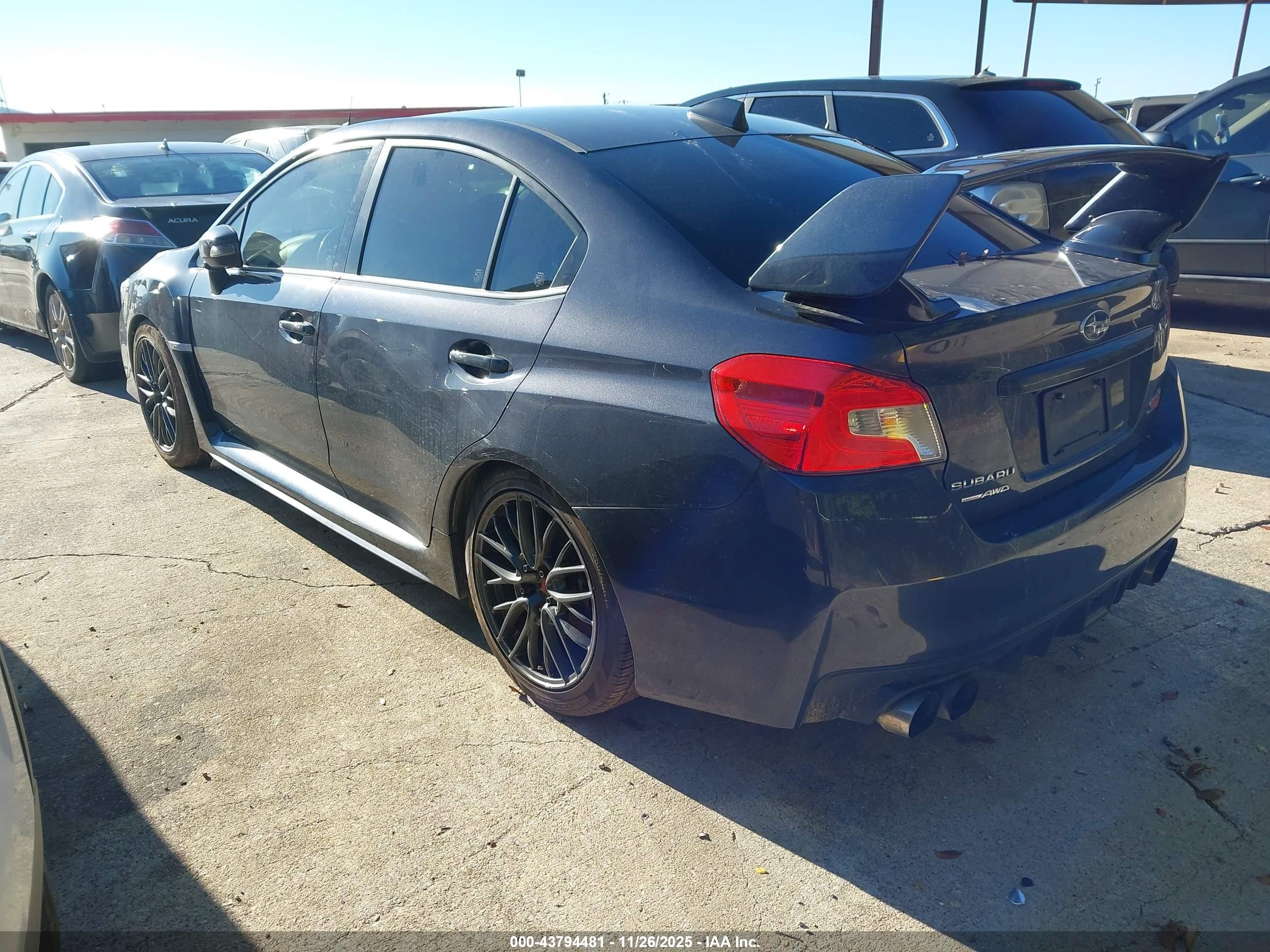 2015 Subaru Wrx Sti   Black vin: JF1VA2L63F9806018