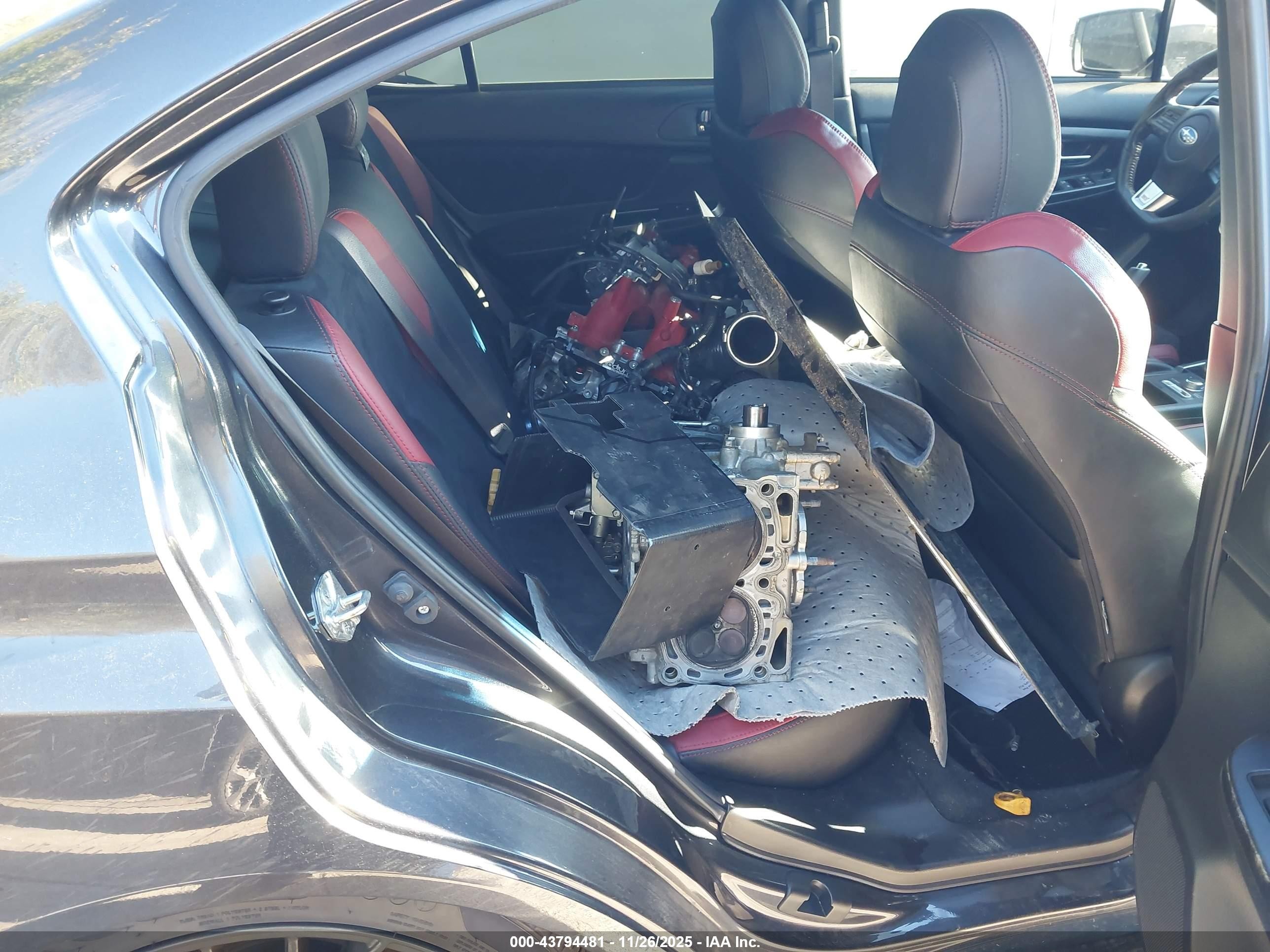2015 Subaru Wrx Sti   Black vin: JF1VA2L63F9806018