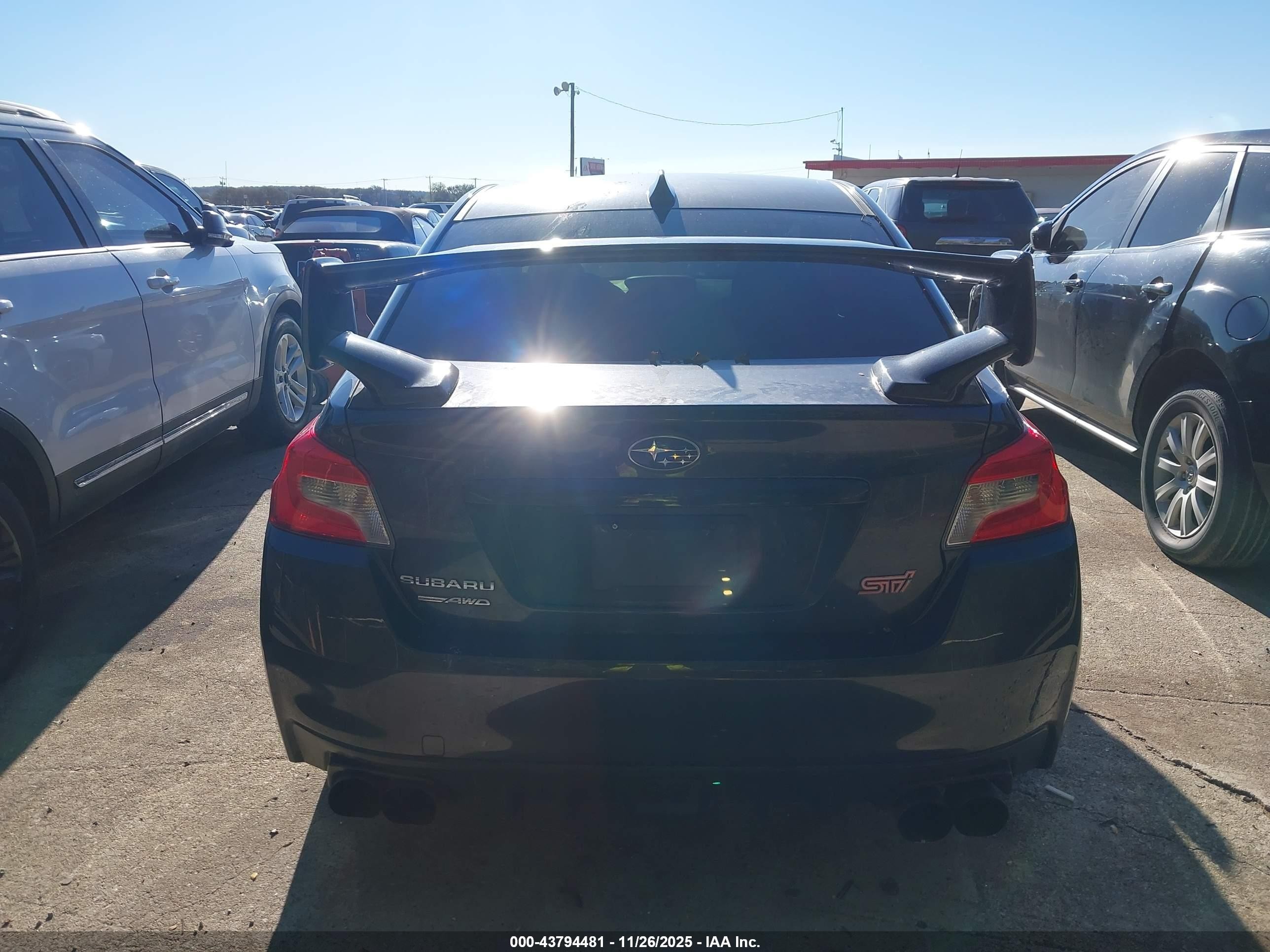 2015 Subaru Wrx Sti   Black vin: JF1VA2L63F9806018