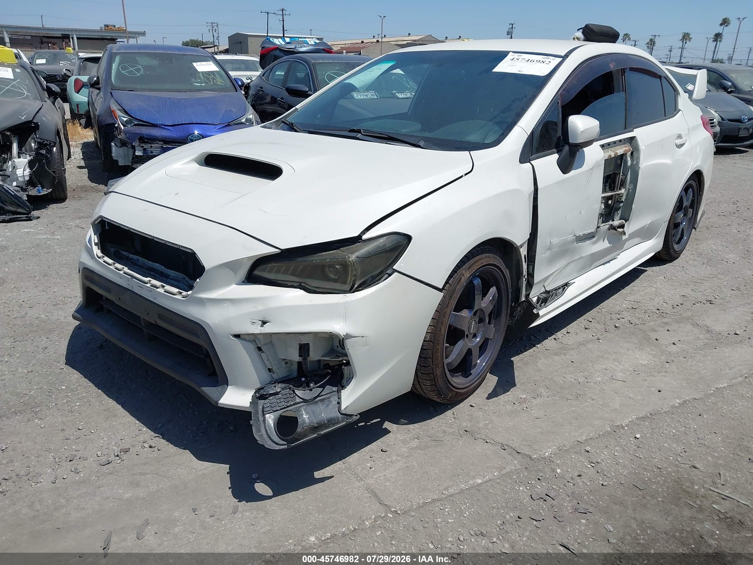 2015 Subaru Wrx Sti   White vin: JF1VA2L63F9813339