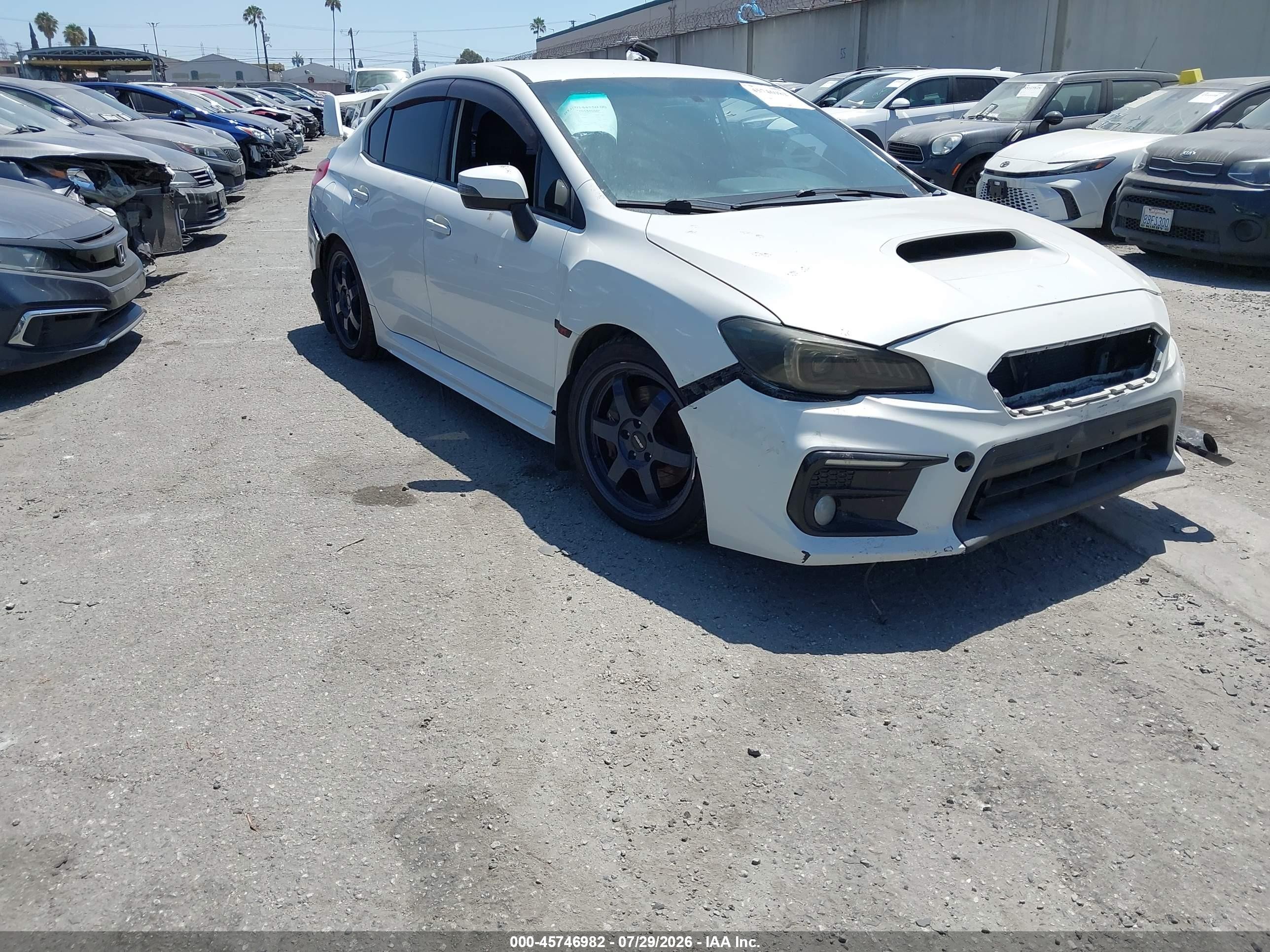 2015 Subaru Wrx Sti   White vin: JF1VA2L63F9813339