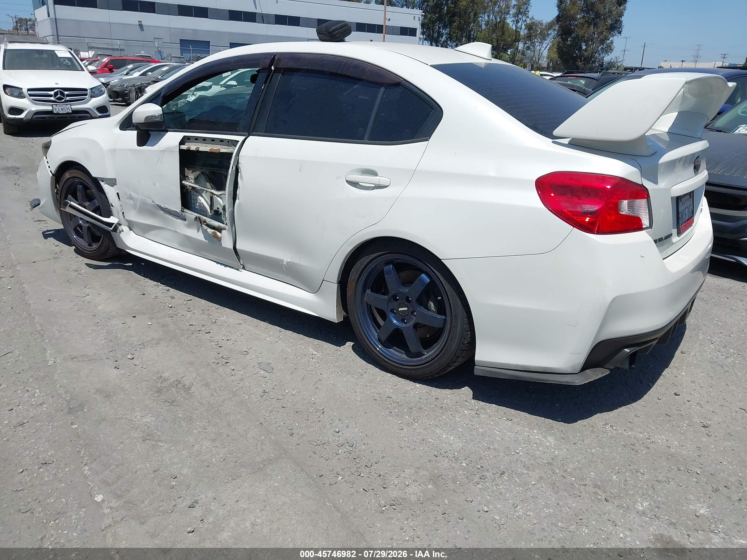 2015 Subaru Wrx Sti   White vin: JF1VA2L63F9813339