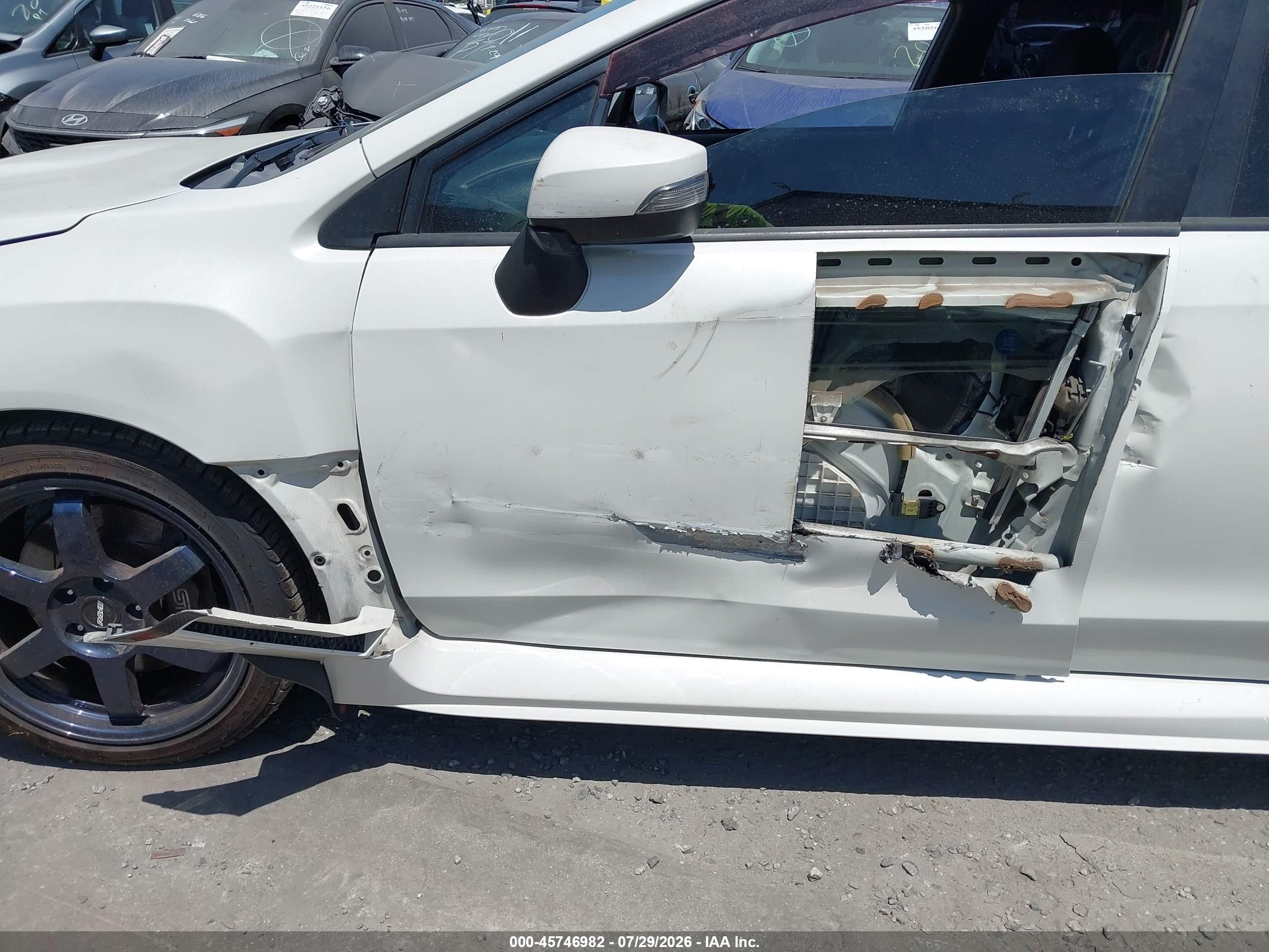 2015 Subaru Wrx Sti   White vin: JF1VA2L63F9813339